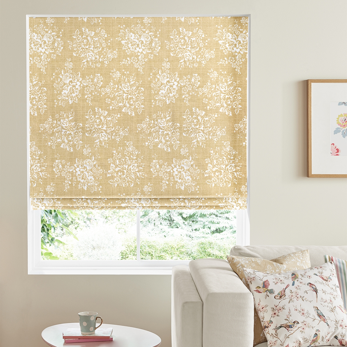 Cath Kidston Roman Blind - Washed Rose Ochre