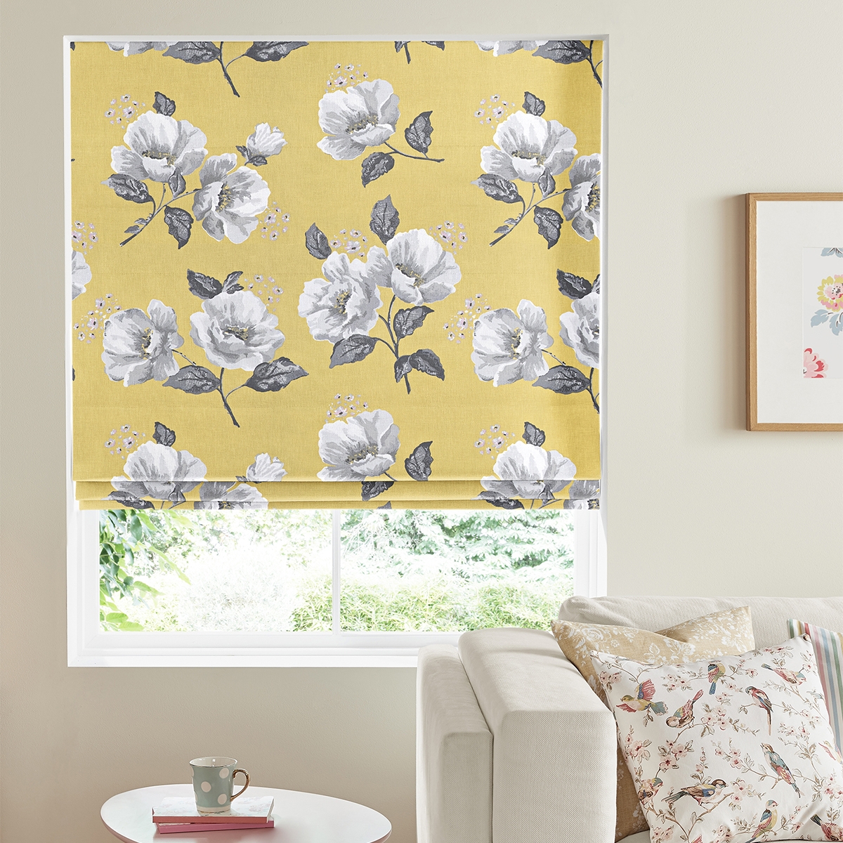 Cath Kidston Roman Blind - Wild Poppies Citrine