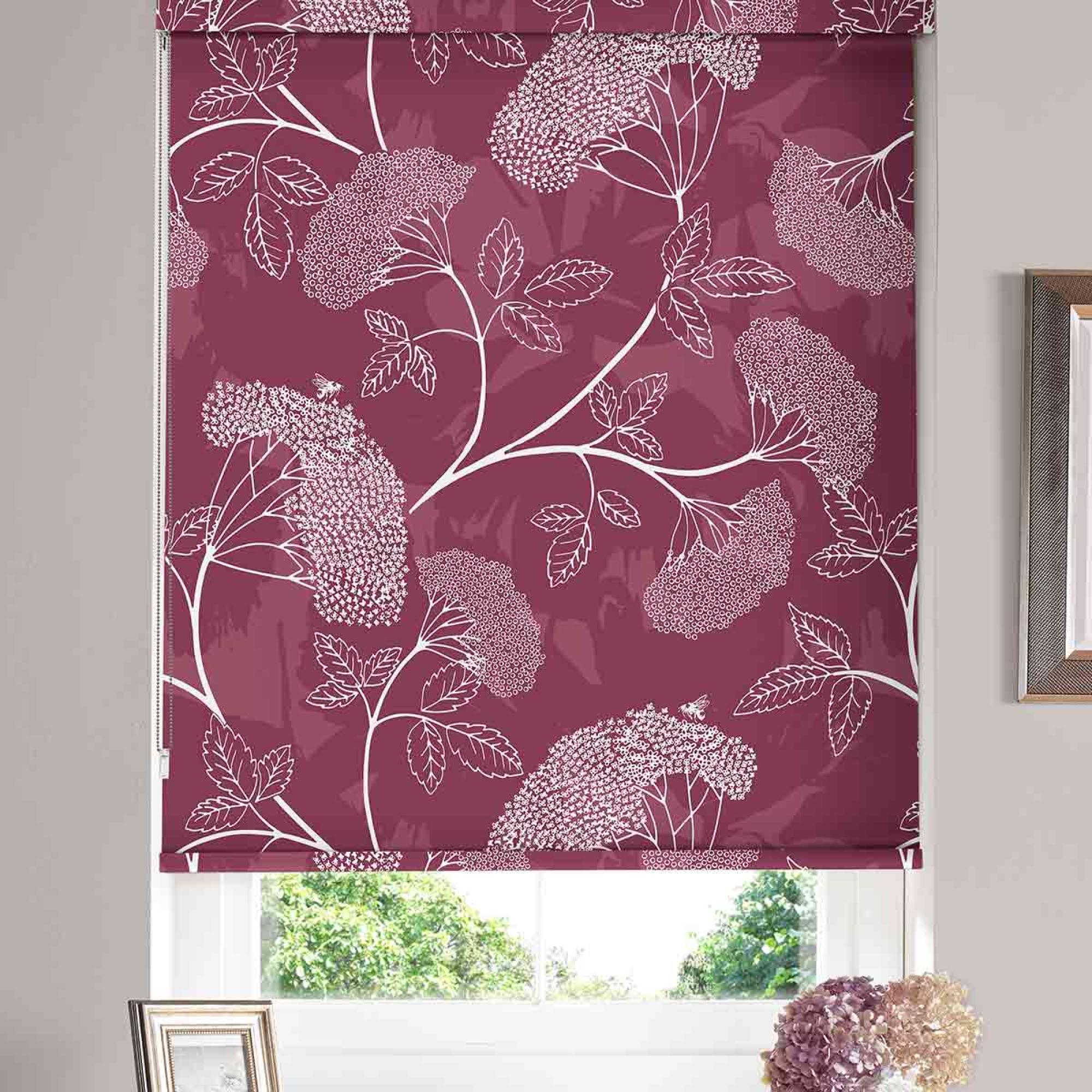 Elder Roller Blind - Raspberry