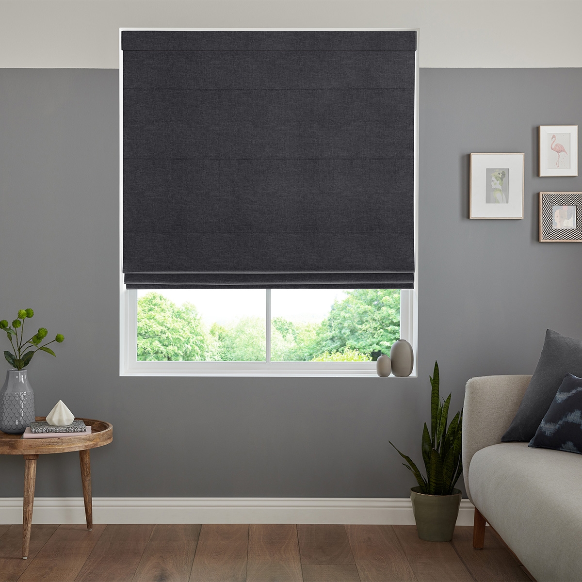 Jenson Roman Blind - Charcoal