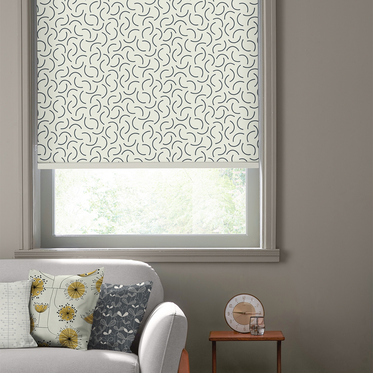 MissPrint Roller Blind - Tarn Chinagraph