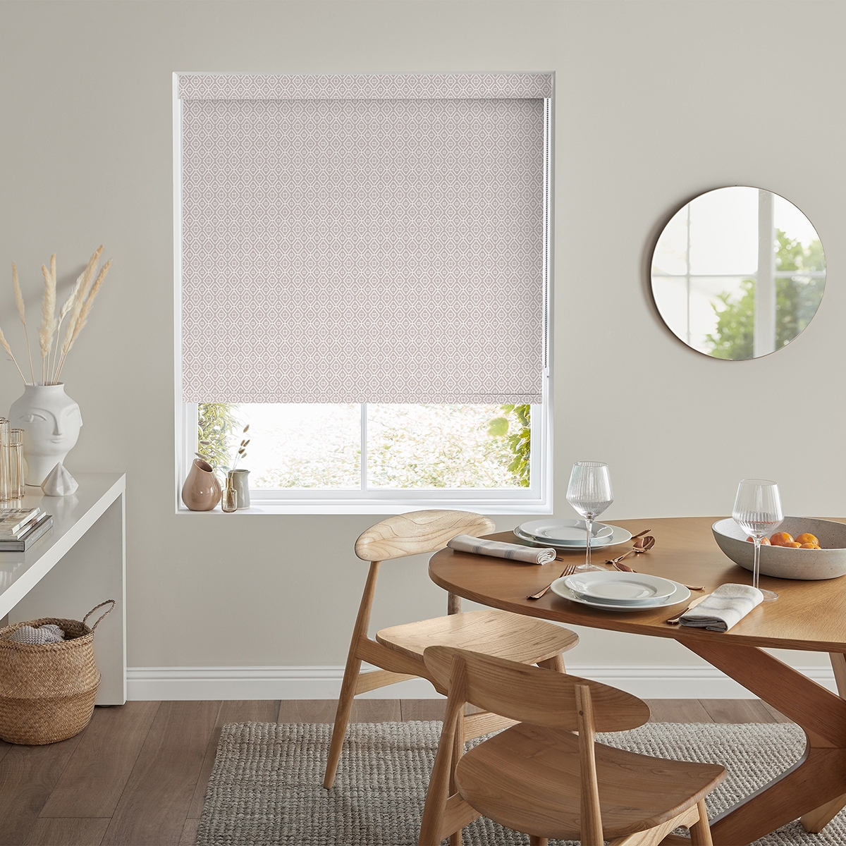 Perry Roller Blind - Chalk Pink