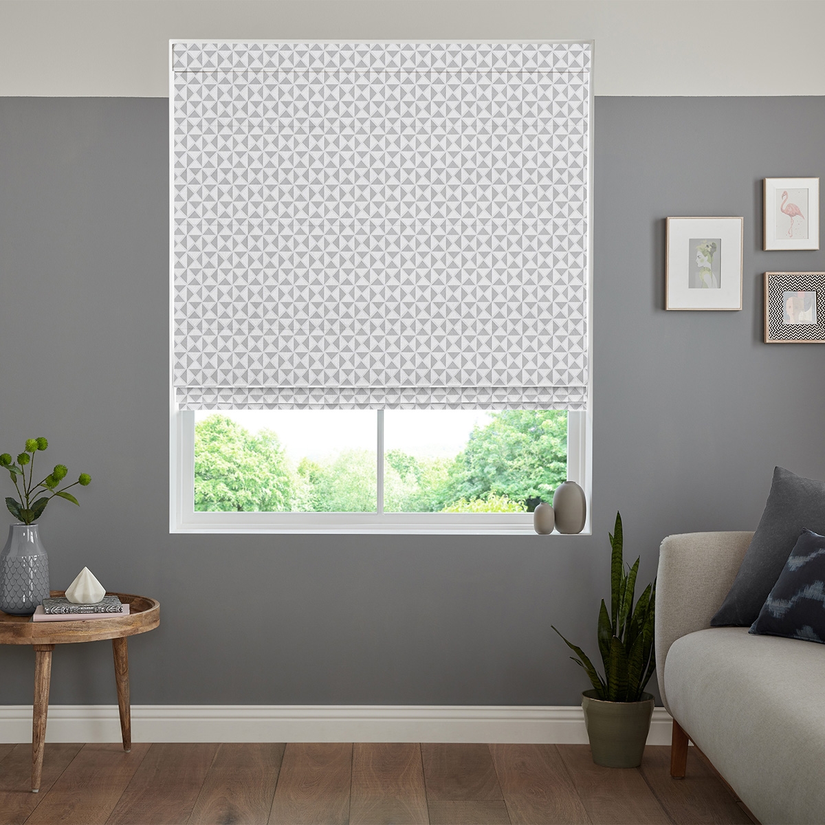 Pierre Roman Blind - Silver