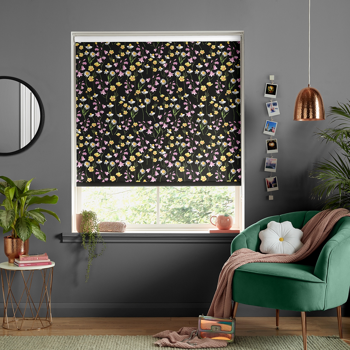 Skinny Dip Roller Blind - Pretty Prairie Dark