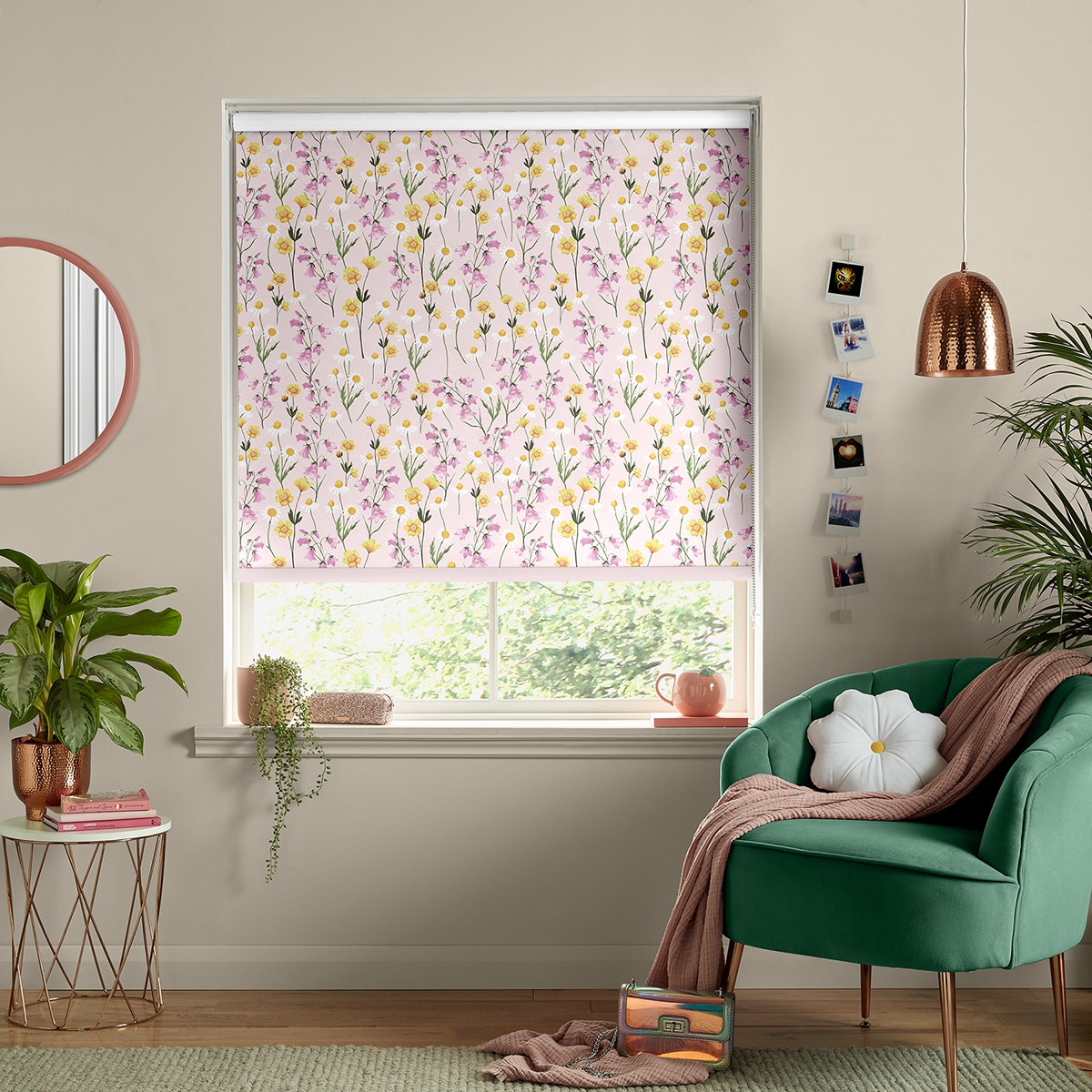 Skinny Dip Roller Blind - Pretty Prairie Pink