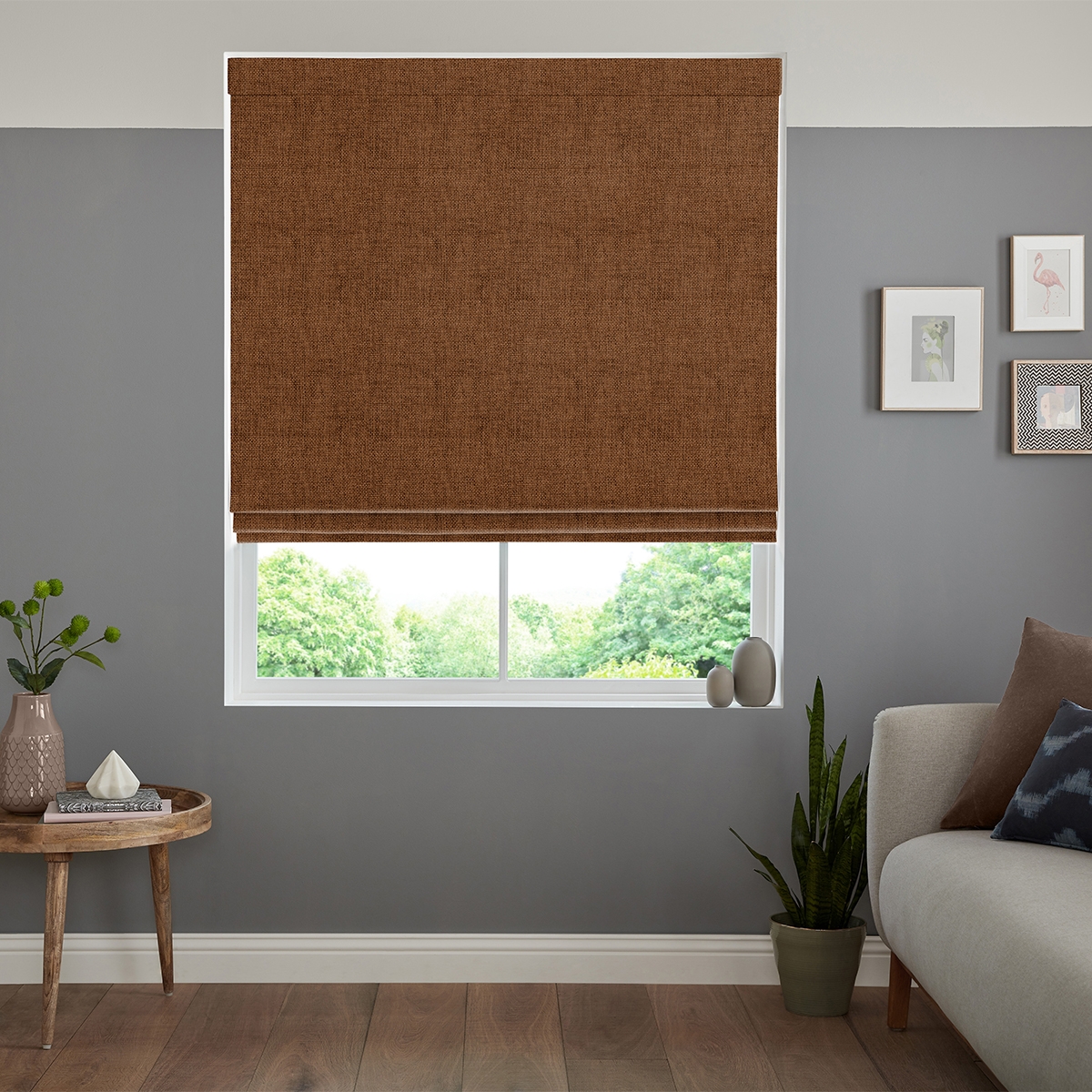Virgil Roman Blind - Terracotta