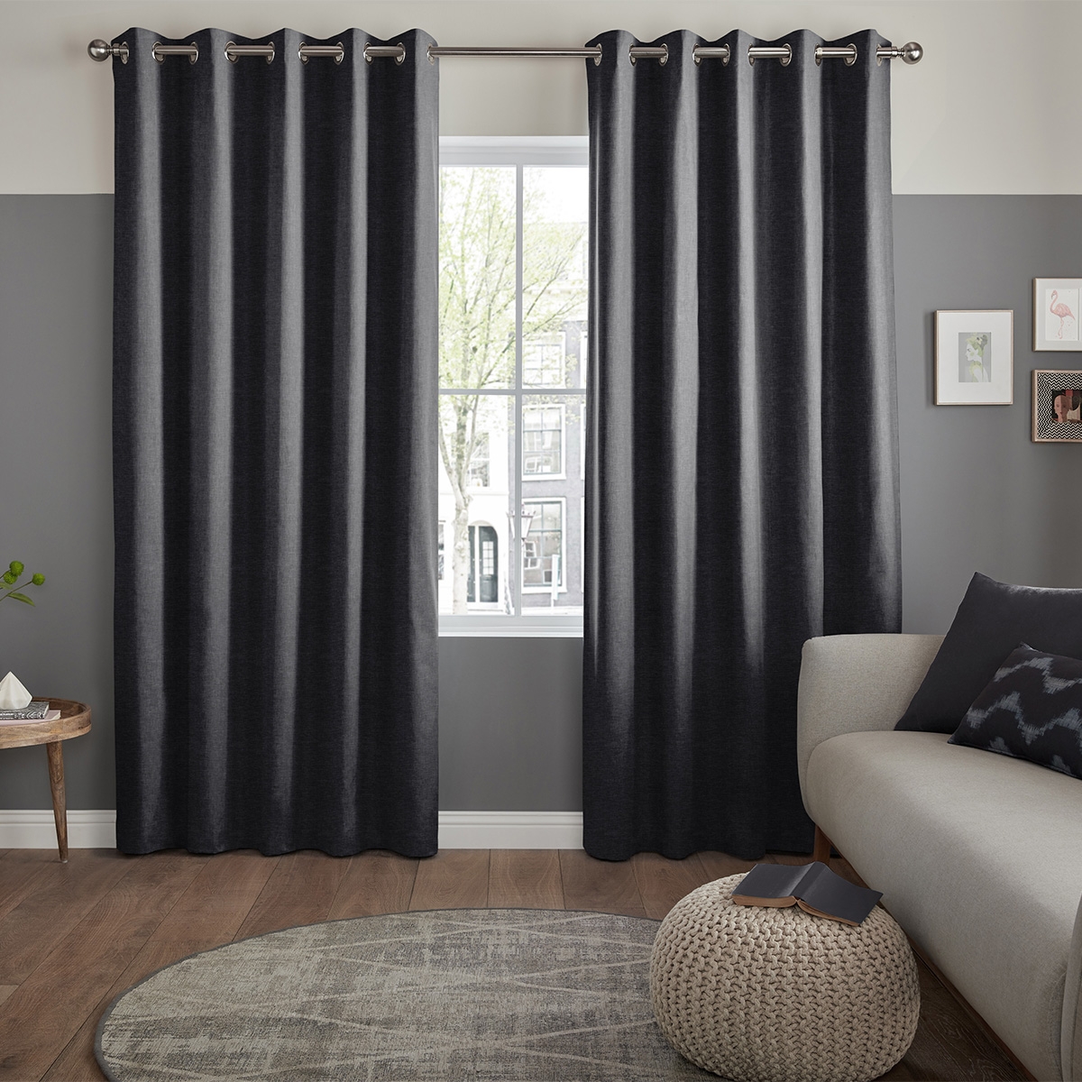 Jenson Curtain - Charcoal