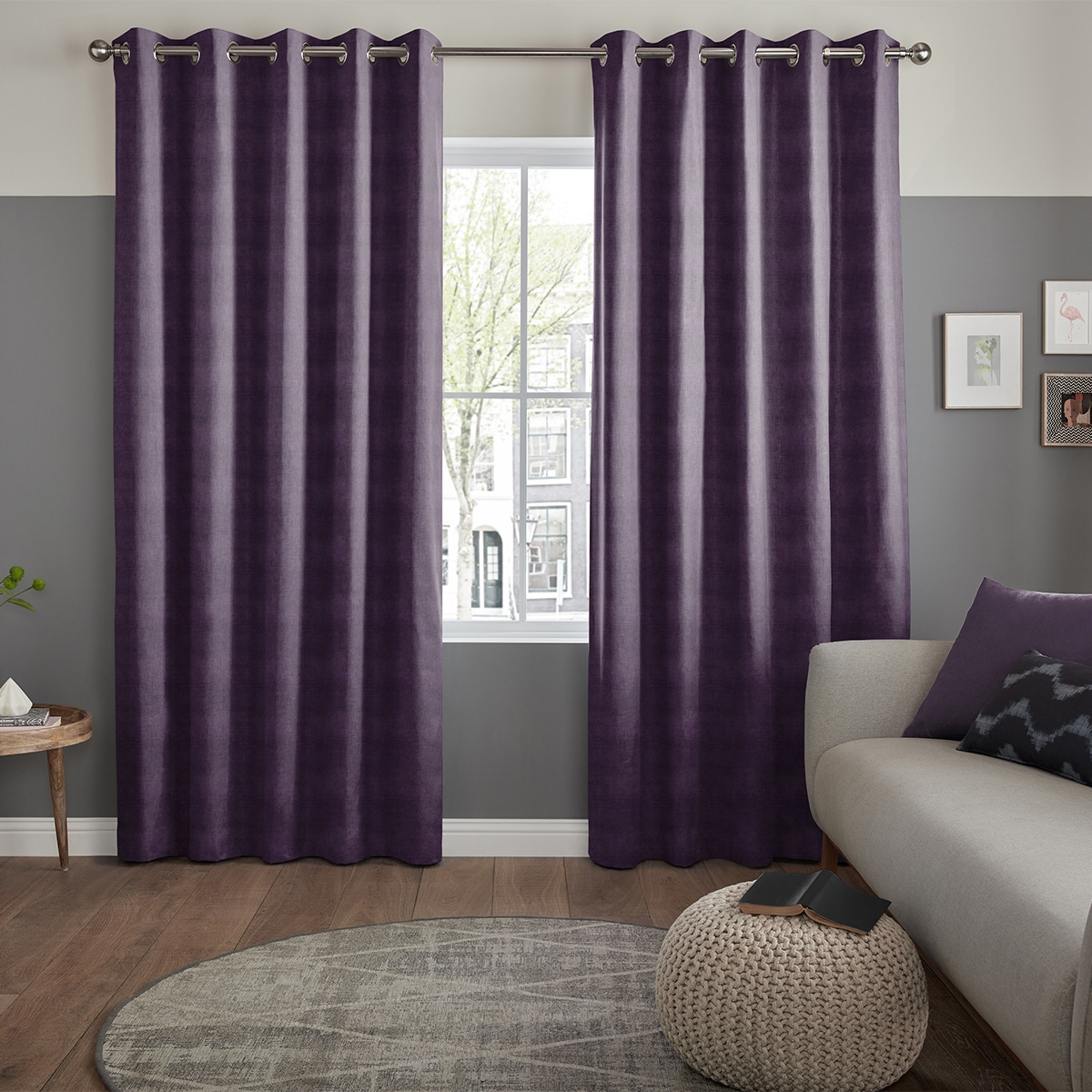 Rudiger Curtain - Aubergine