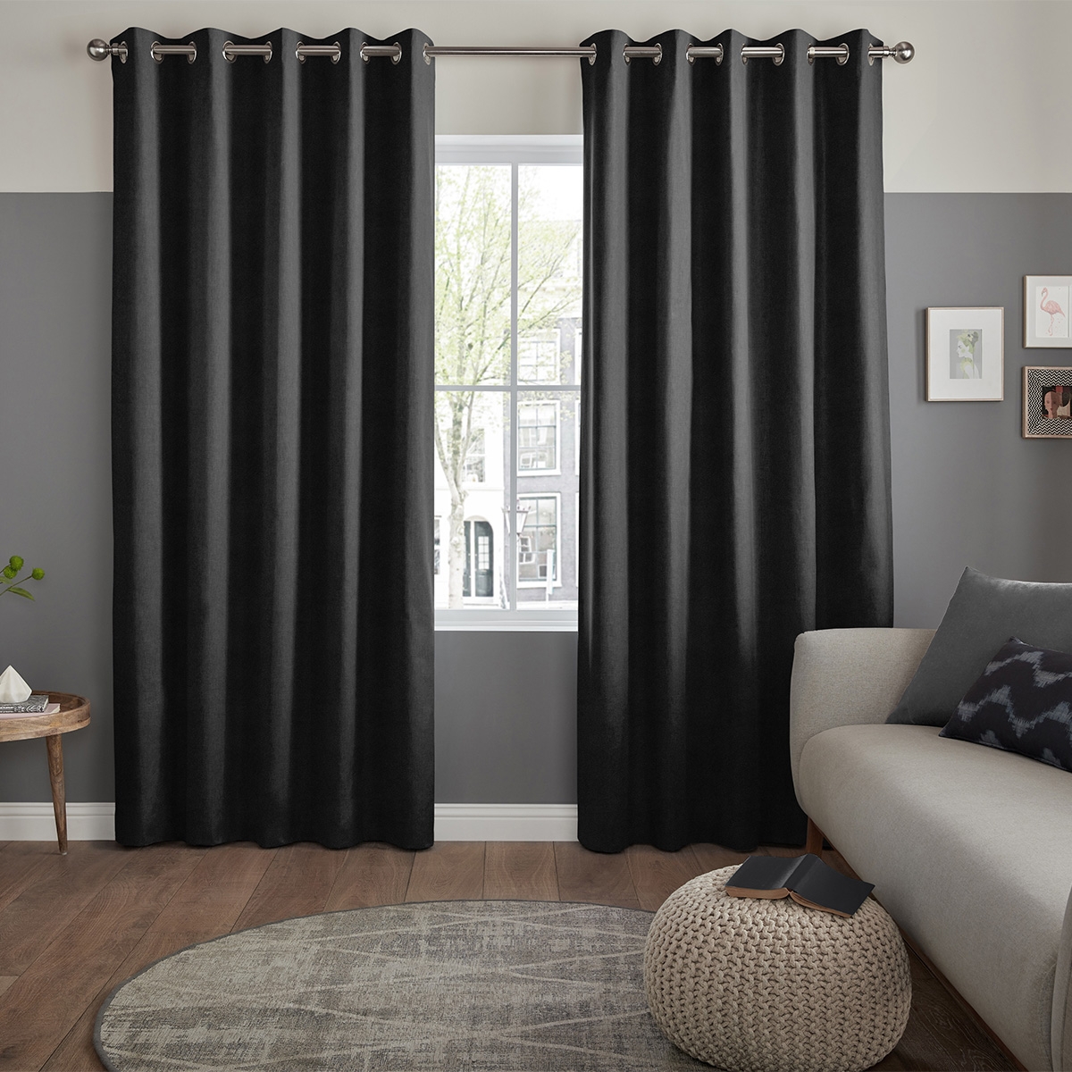 Rudiger Curtain - Ebony