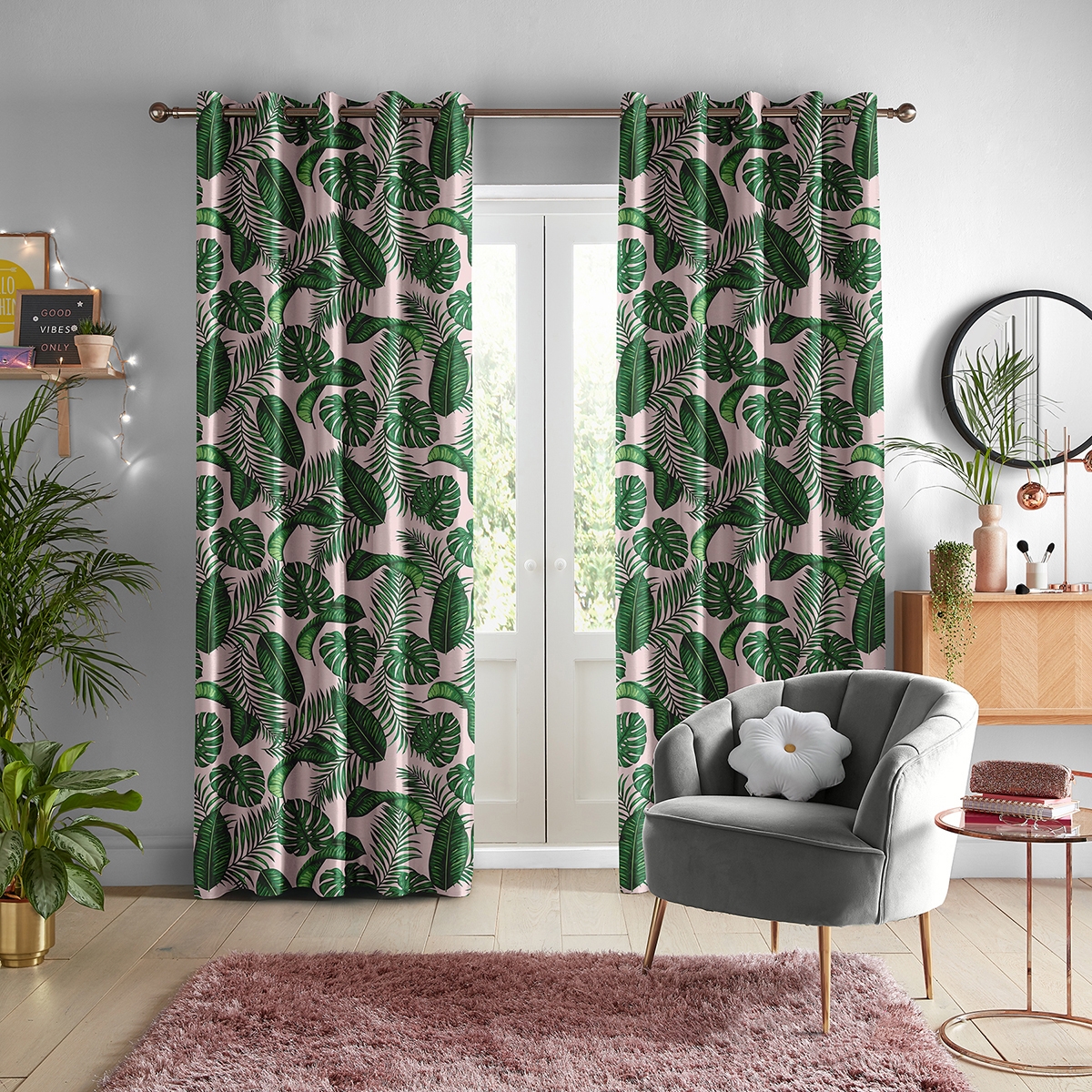 Skinny Dip Curtain - Dominica Pink