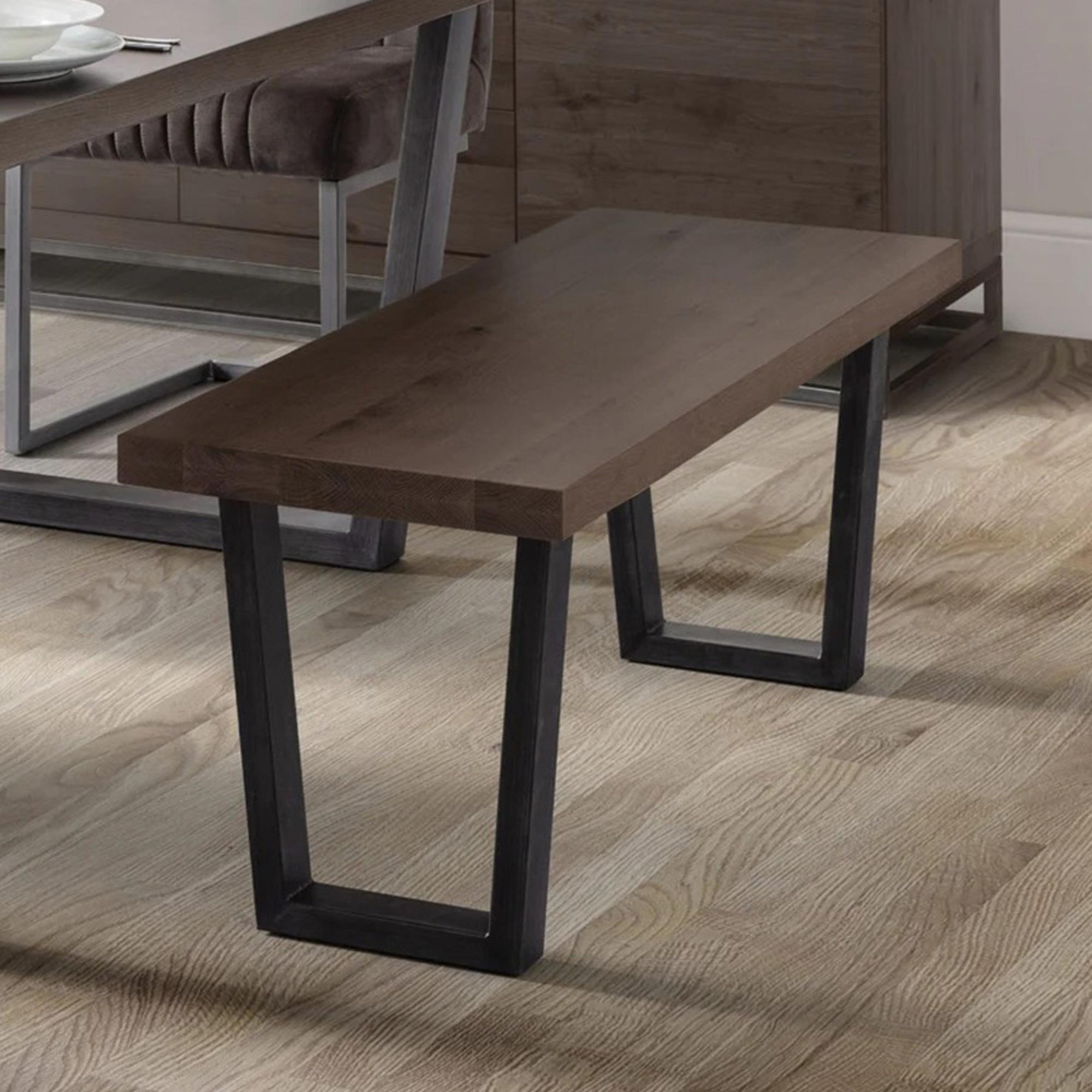 Brooklyn Dining Bench - Dark Oak