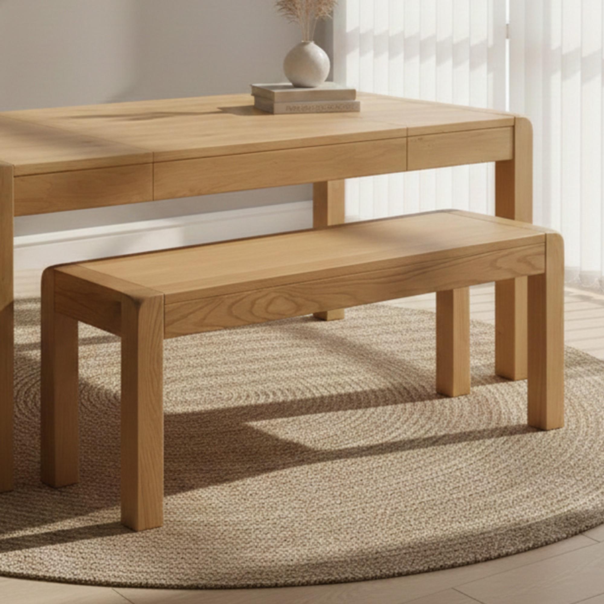 Curve Dining Bench - Large - Oak