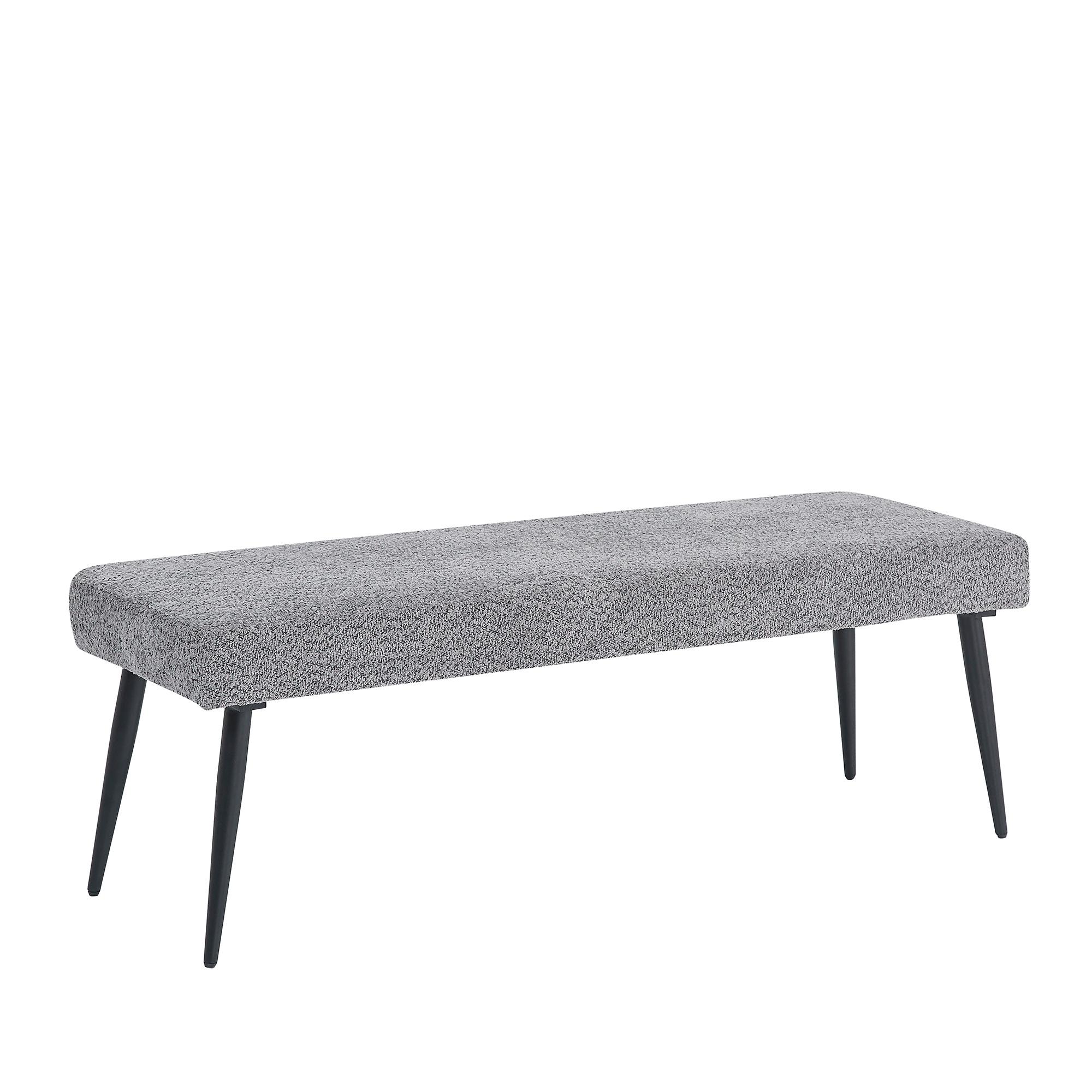 Monza Dining Bench - Grey Fabric