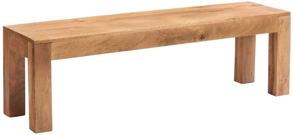 Ajmer Dining Bench - Light Mango Wood