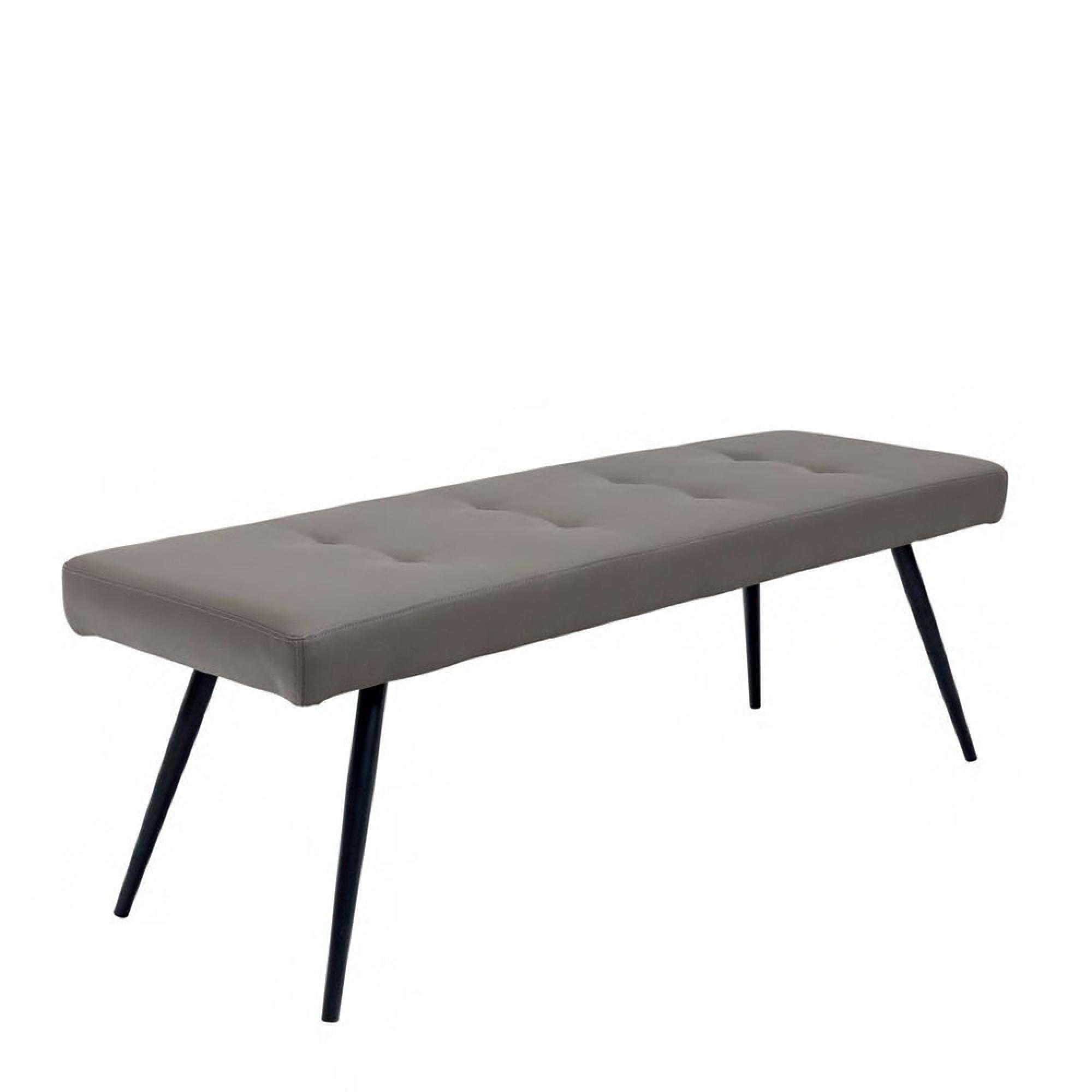 Ava Dining Bench - Taupe Faux Leather