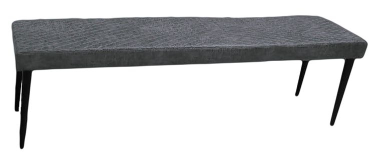 Charlie Dining Bench - Grey Faux Leather