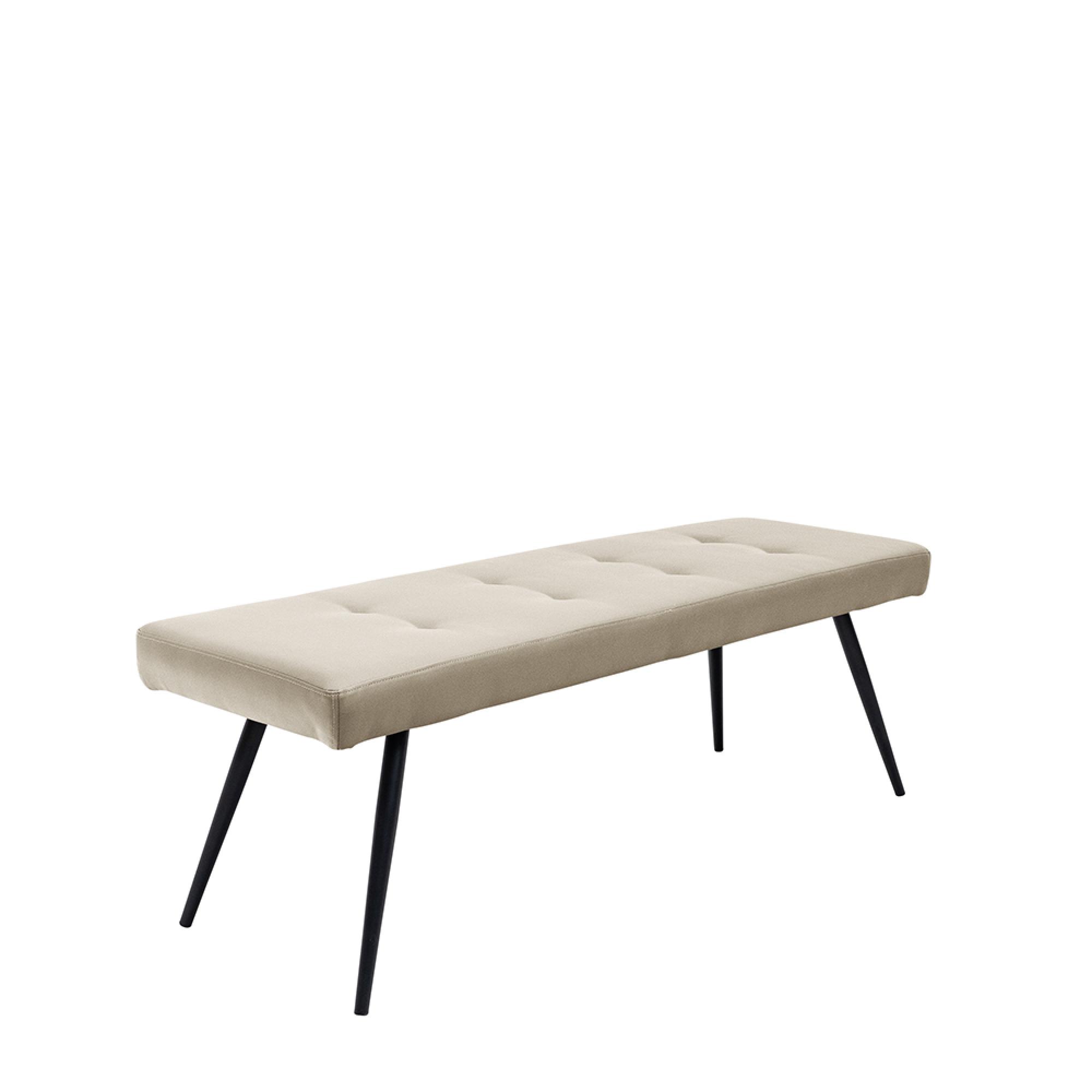 Davis Dining Bench - Stone Faux Leather