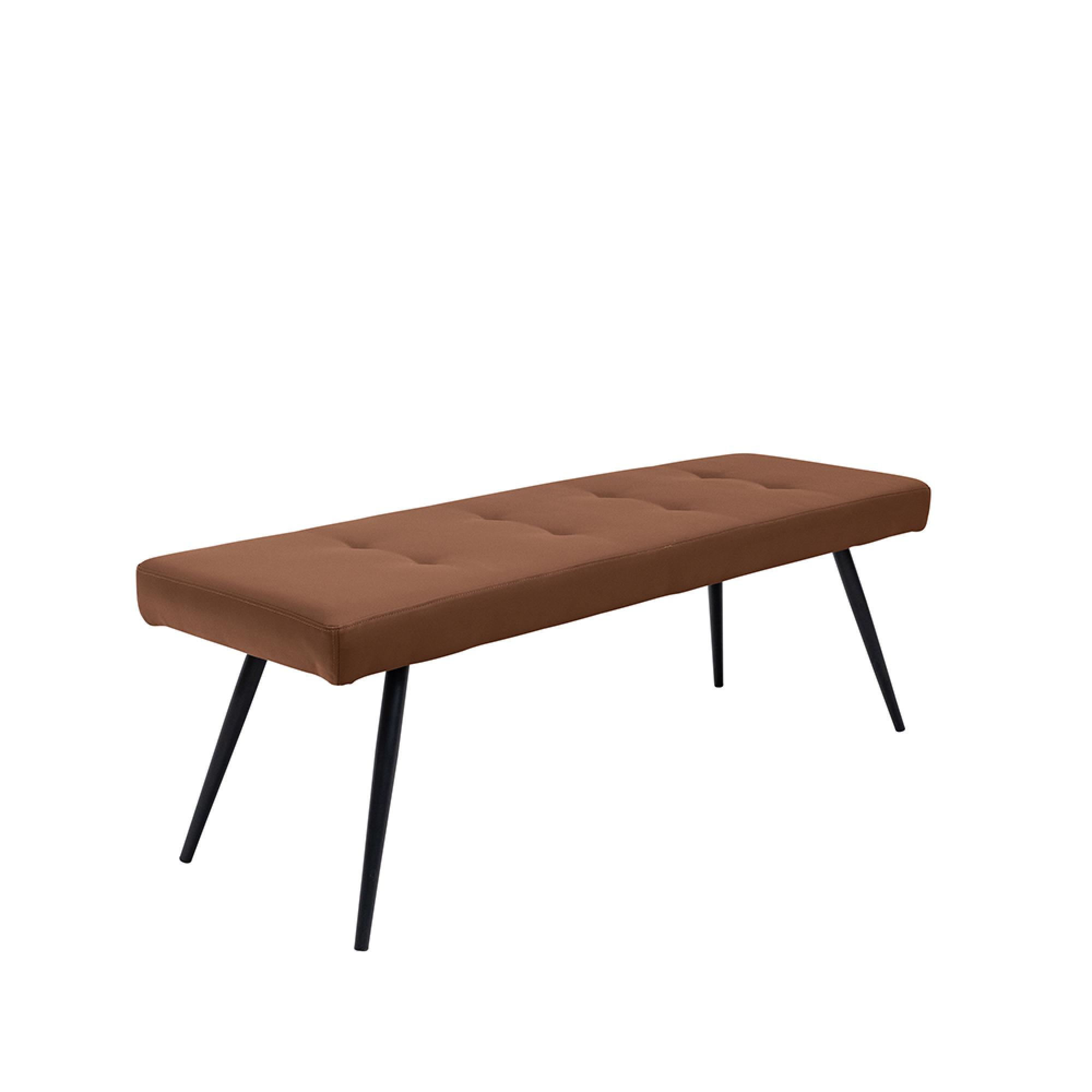 Fontana Dining Bench - Tan Faux Leather