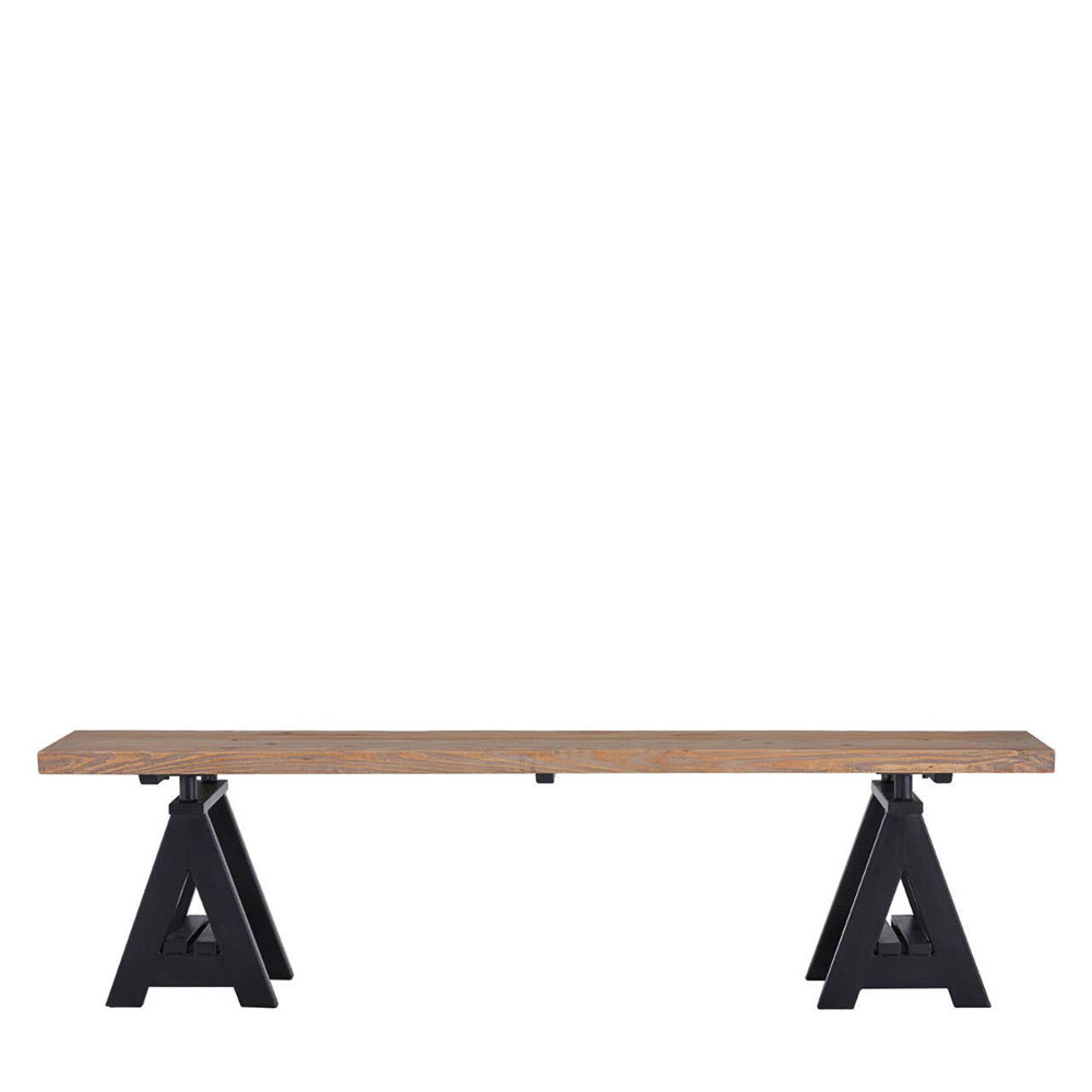 Hampstead Dining Bench - Pine Wood and Metal