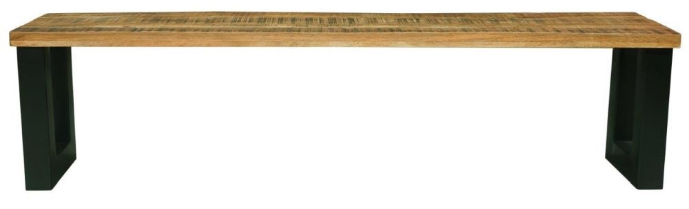 Induse Dining Bench - 180cm - Industrial - Mango Wood