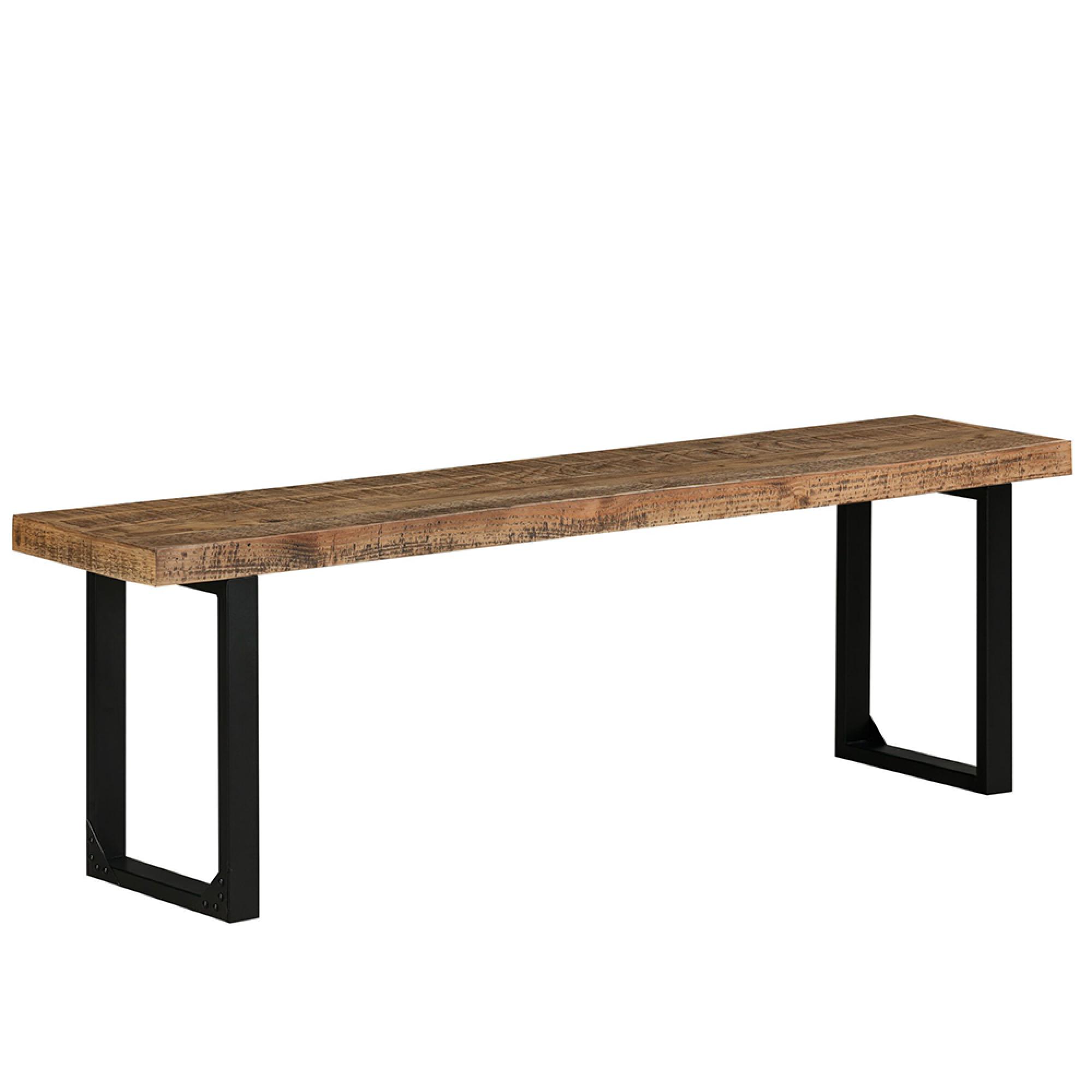 Preston Industrial Style Rustic Dining Bench