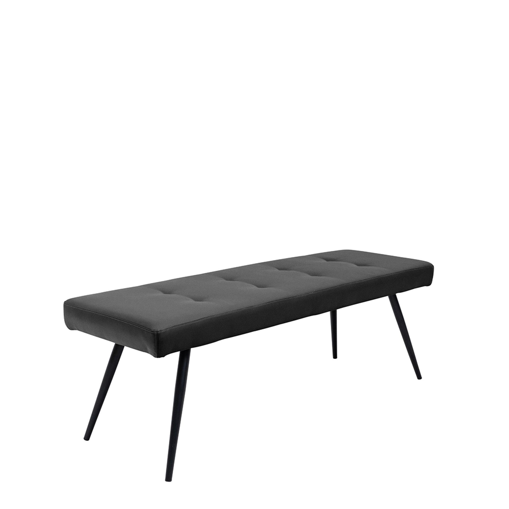 Sheldon Dining Bench - Charcoal Faux Leather