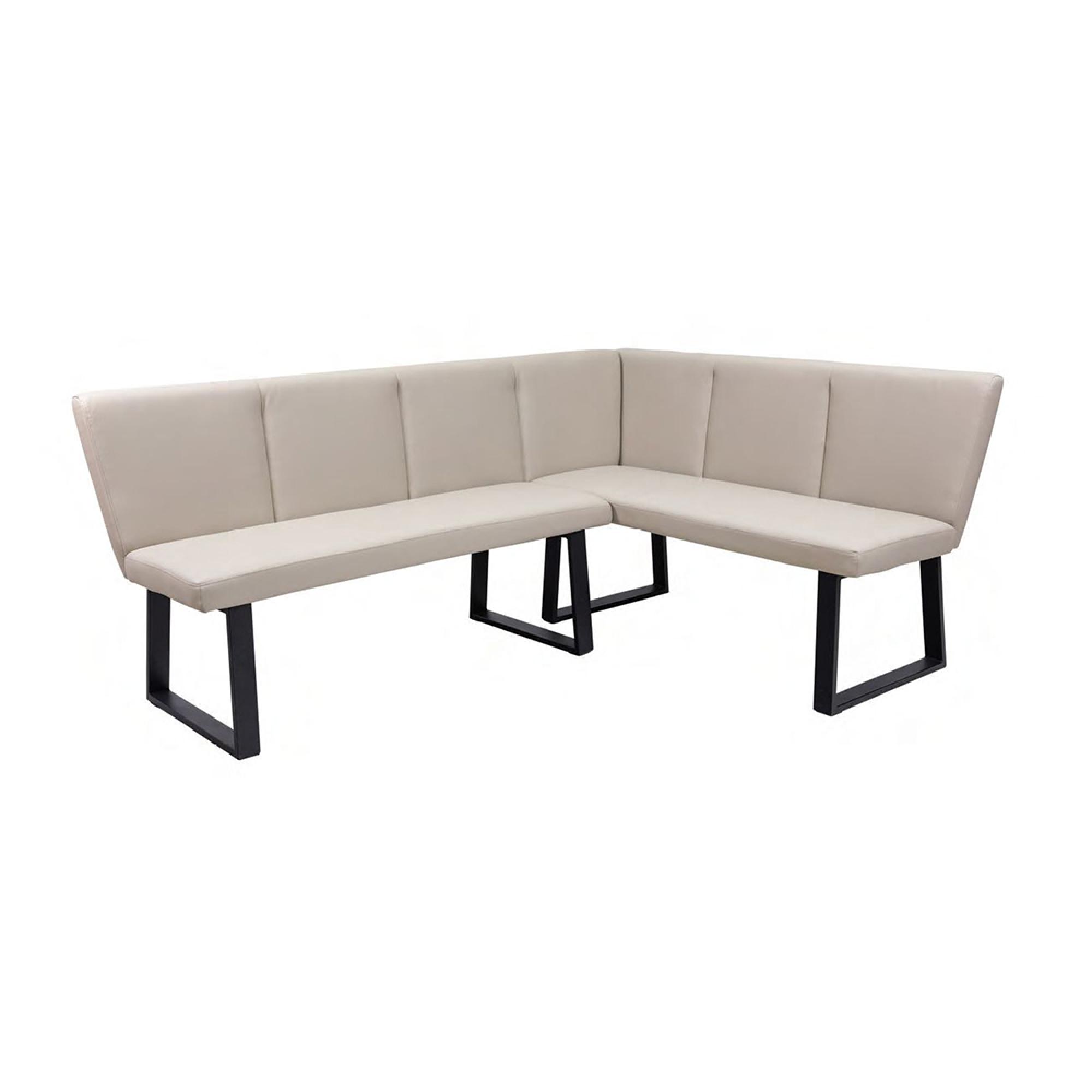 Westin Corner Dining Bench - Stone Faux Leather