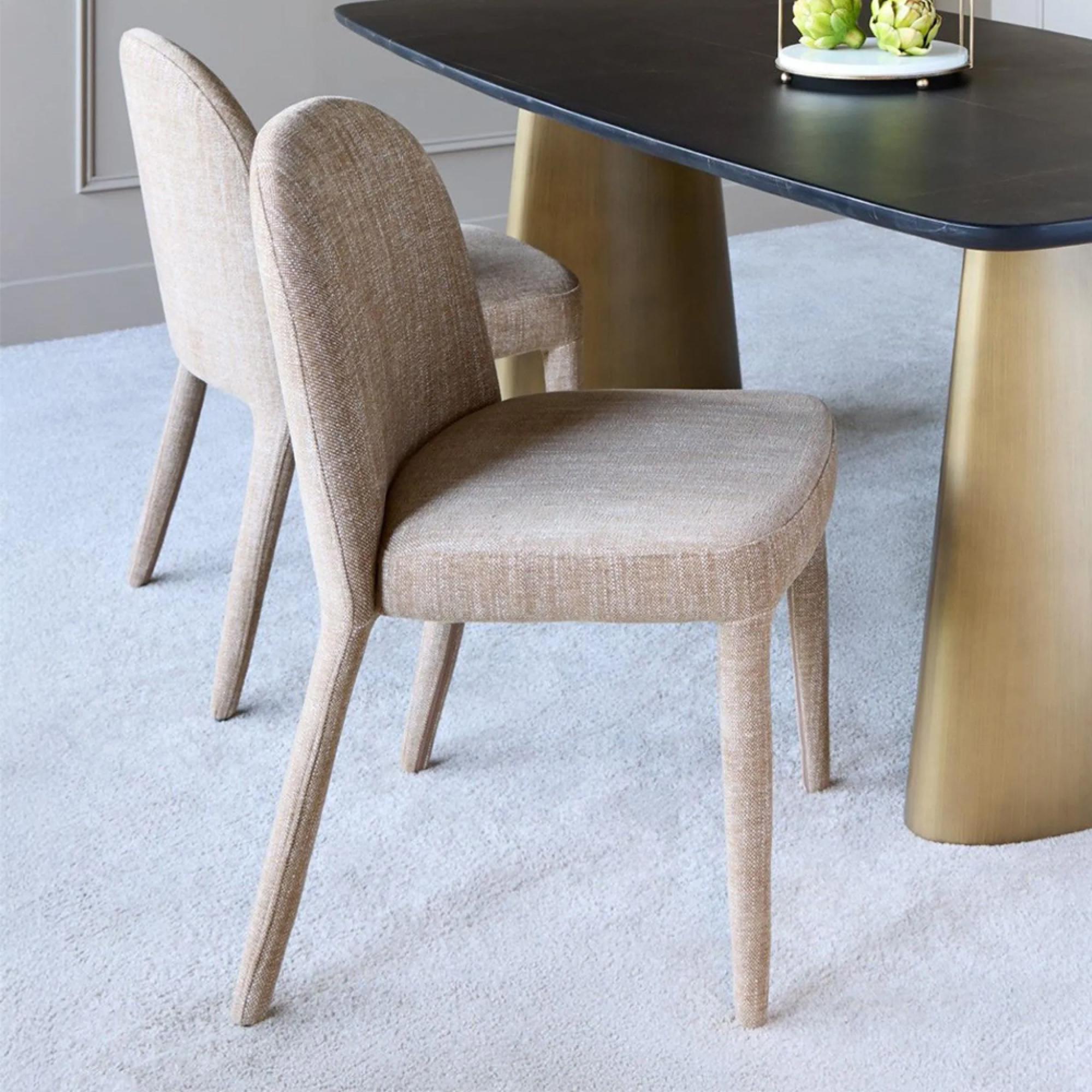 Clearance - Eska Dining Chair - Set of 2 - Beige Fabric - FSS17007