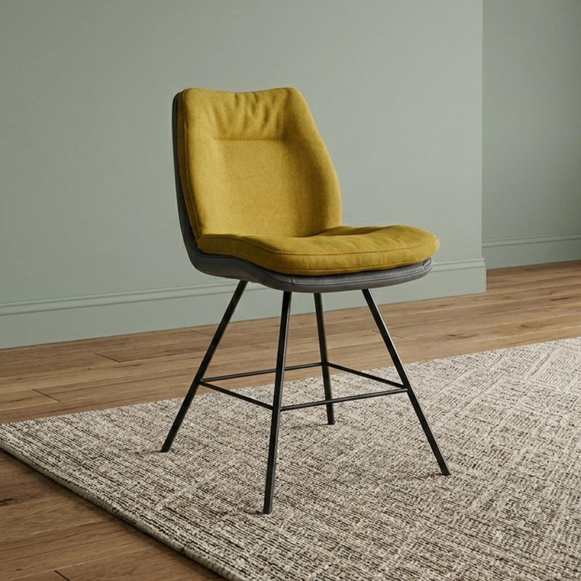 Alexia Dining Chair - Anthracite Black Powder Coated Legs - Variation Available