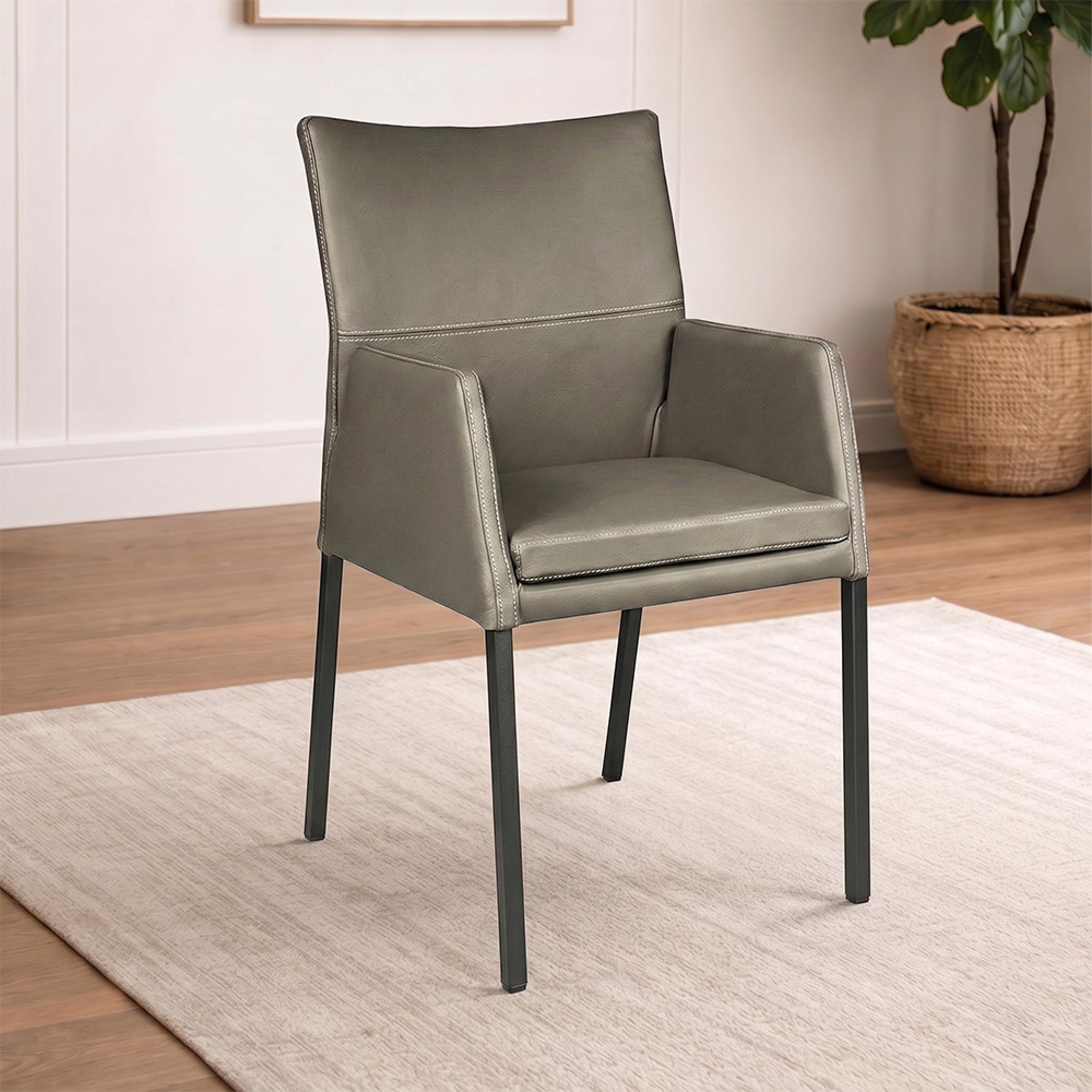 Kylie Dining Armchair - Anthracite Black Powder Coated Legs - Variation Available