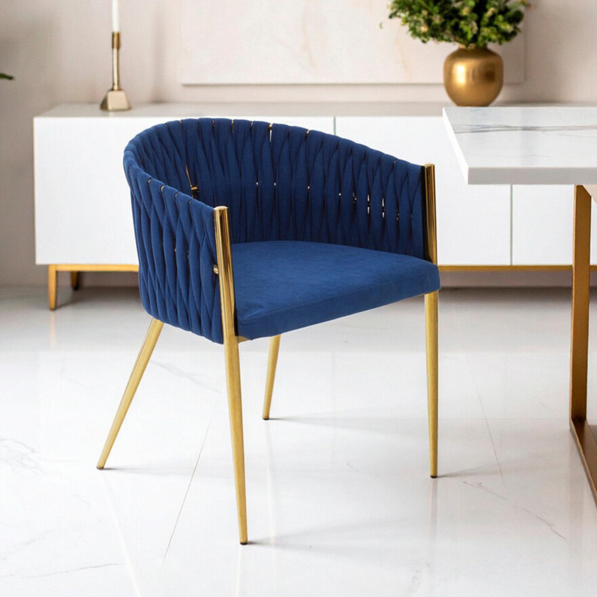 Gilden Dining Chair - Blue Fabric