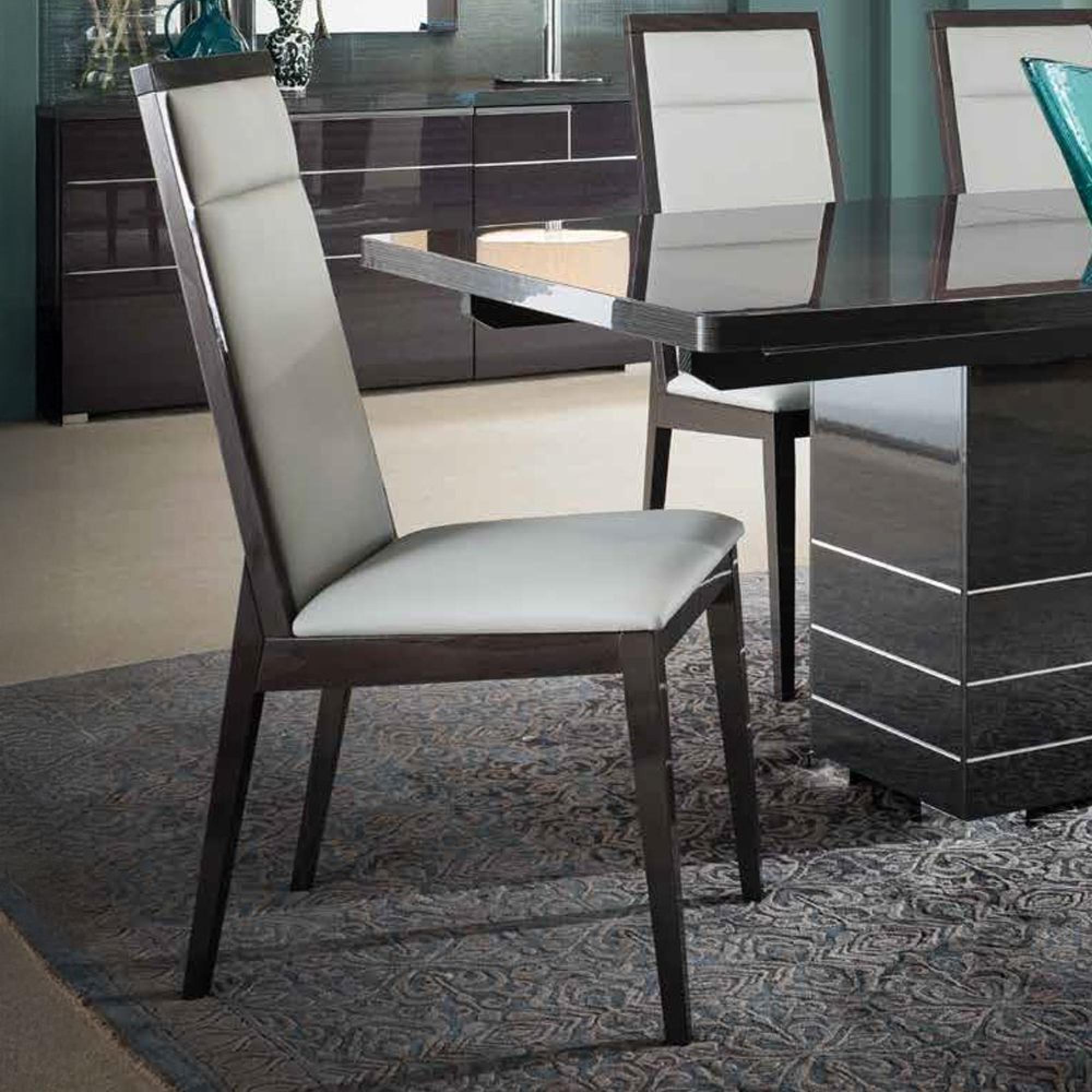 Versilia Dining Chair - Set of 2 - Black Faux Leather