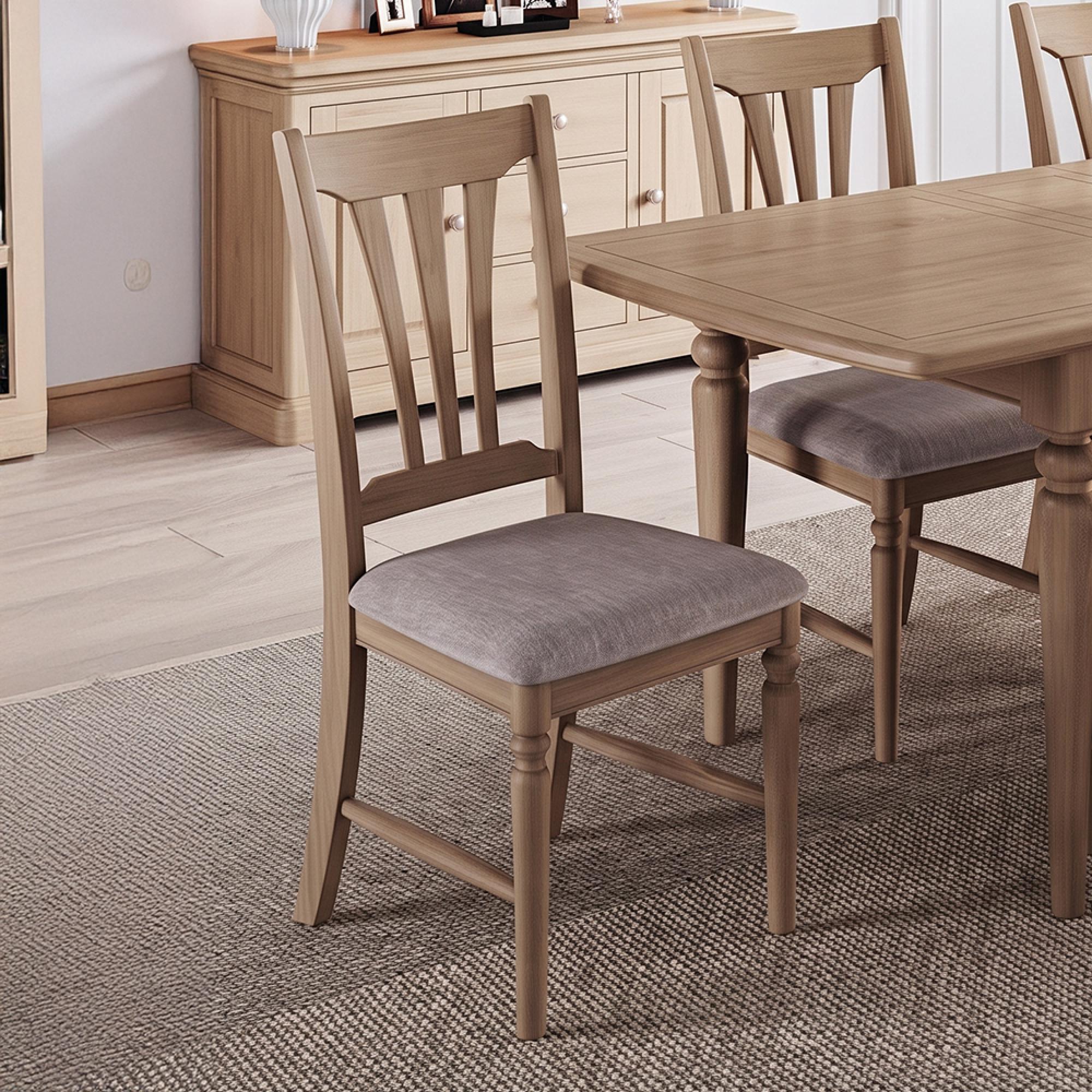 Cromwell Dining Chair - Set of 2 - Oak and Fabric