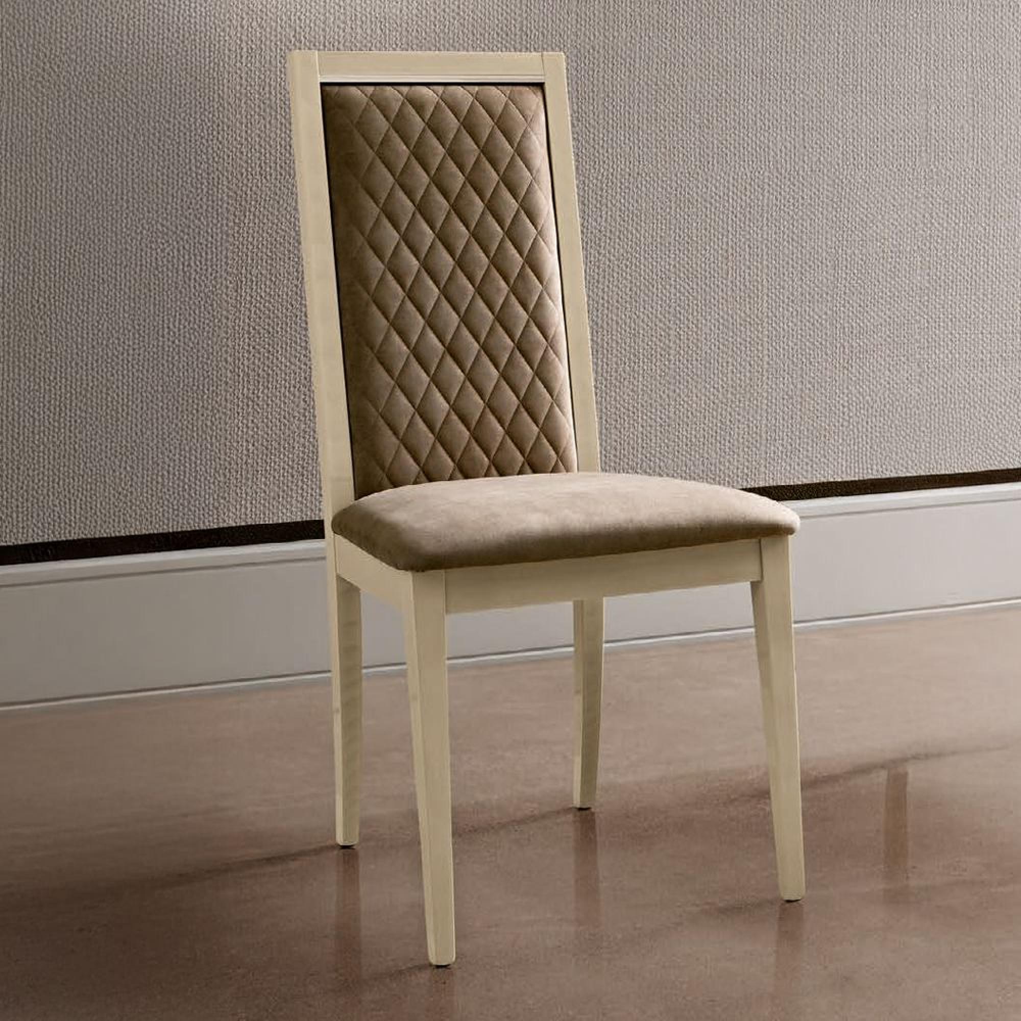 Ambra Italian Dining Chair - Rombi - High Back - Sand Birch