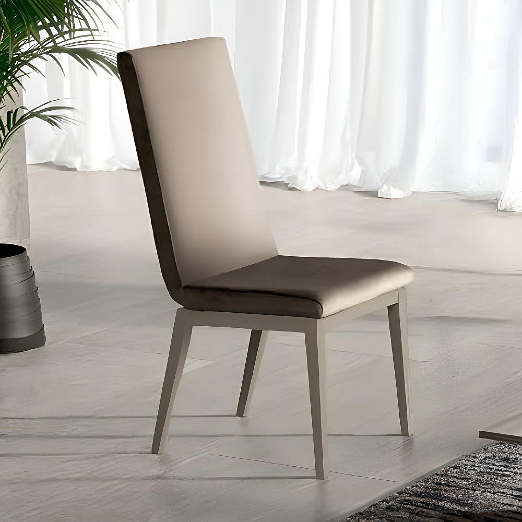 Volare Italian Dining Chair - Flute - Venetian Grey - Fabric