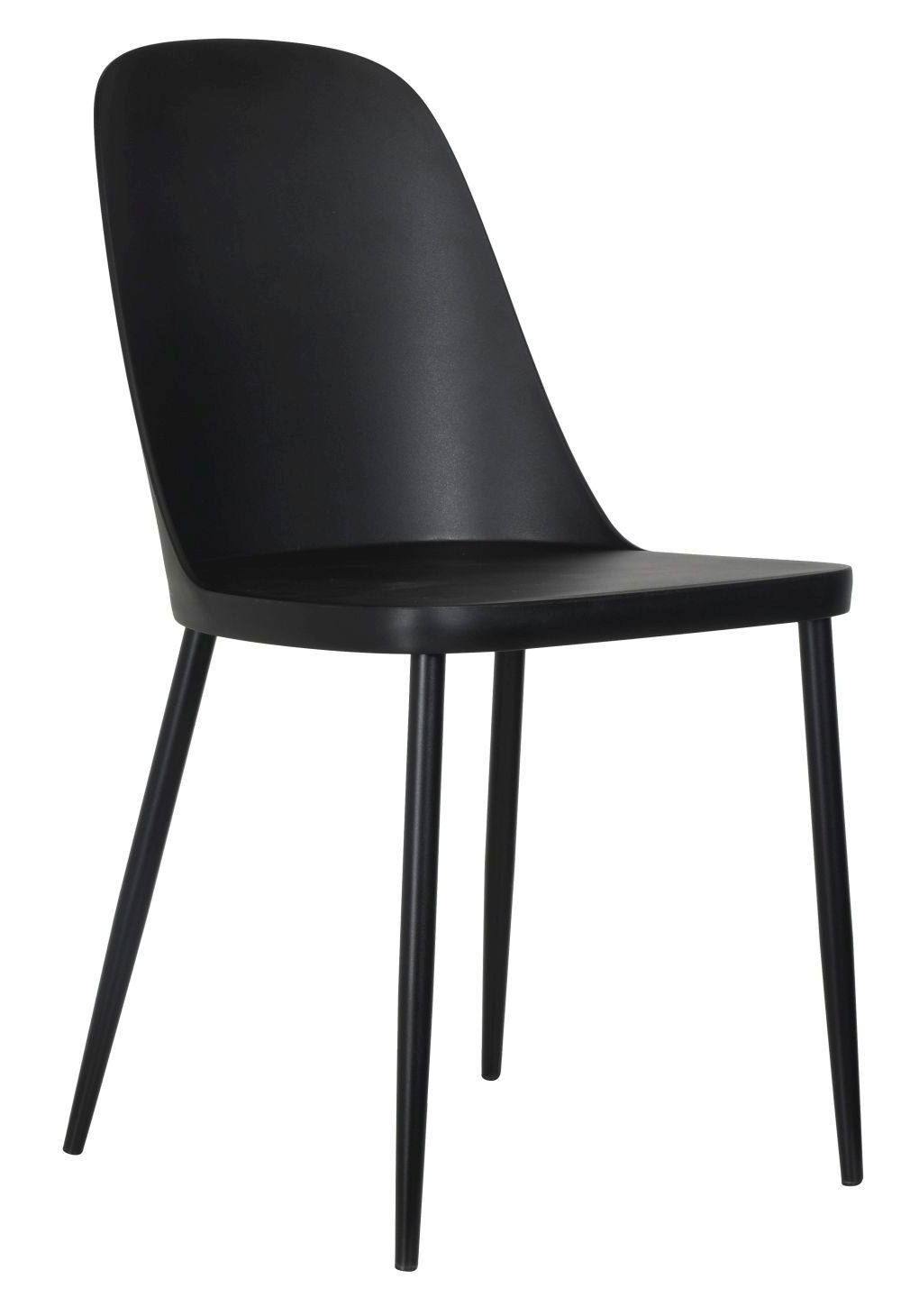 Aspen Dining Chair - Set of 2 - Black Plastic Duo
