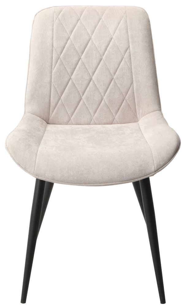 Aspen Dining Chair - Set of 2 - Diamond Stitch - Natural Fabric