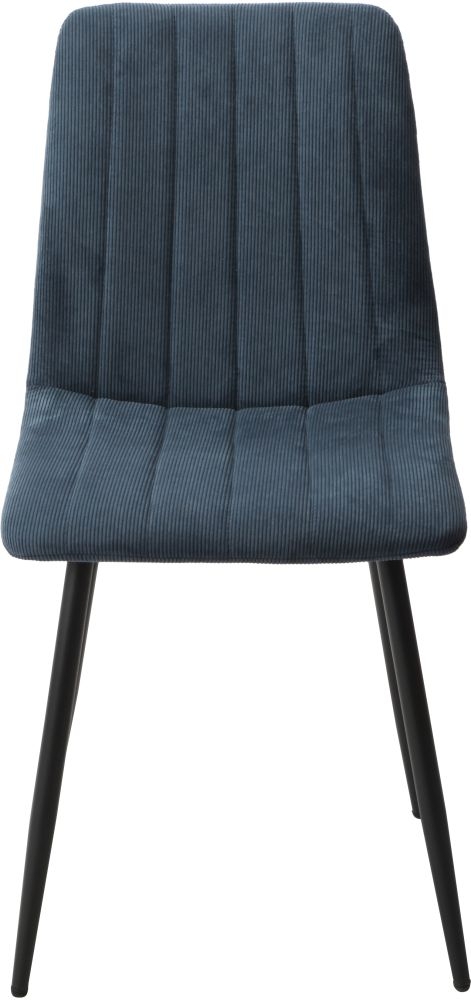 Aspen Dining Chair - Set of 2 - Straight Stitch - Blue Fabric