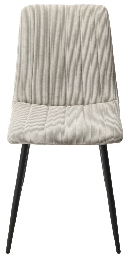 Aspen Dining Chair - Set of 2 - Straight Stitch - Light Grey Fabric