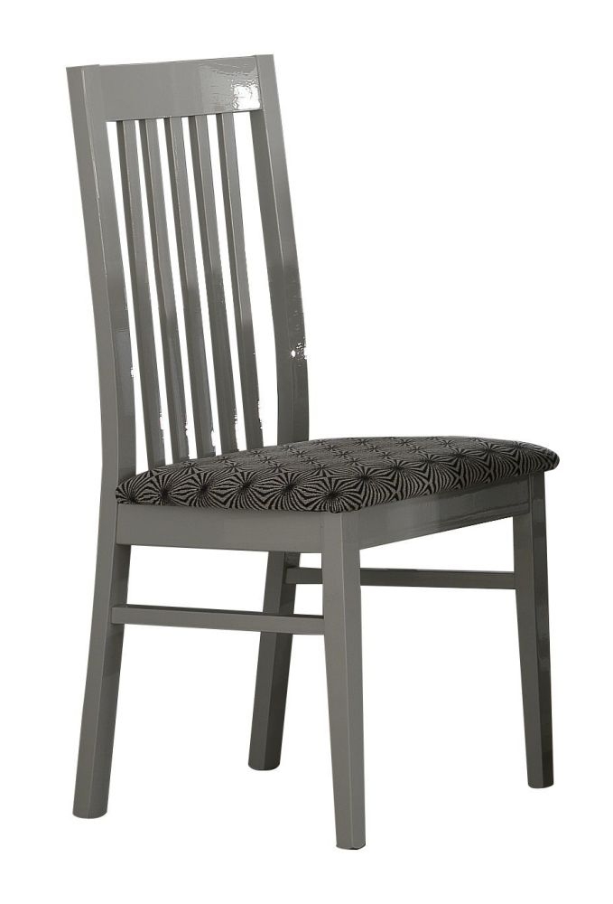 Angelo Dining Chairs - Set of 2 - Slatted Back - Dark Grey