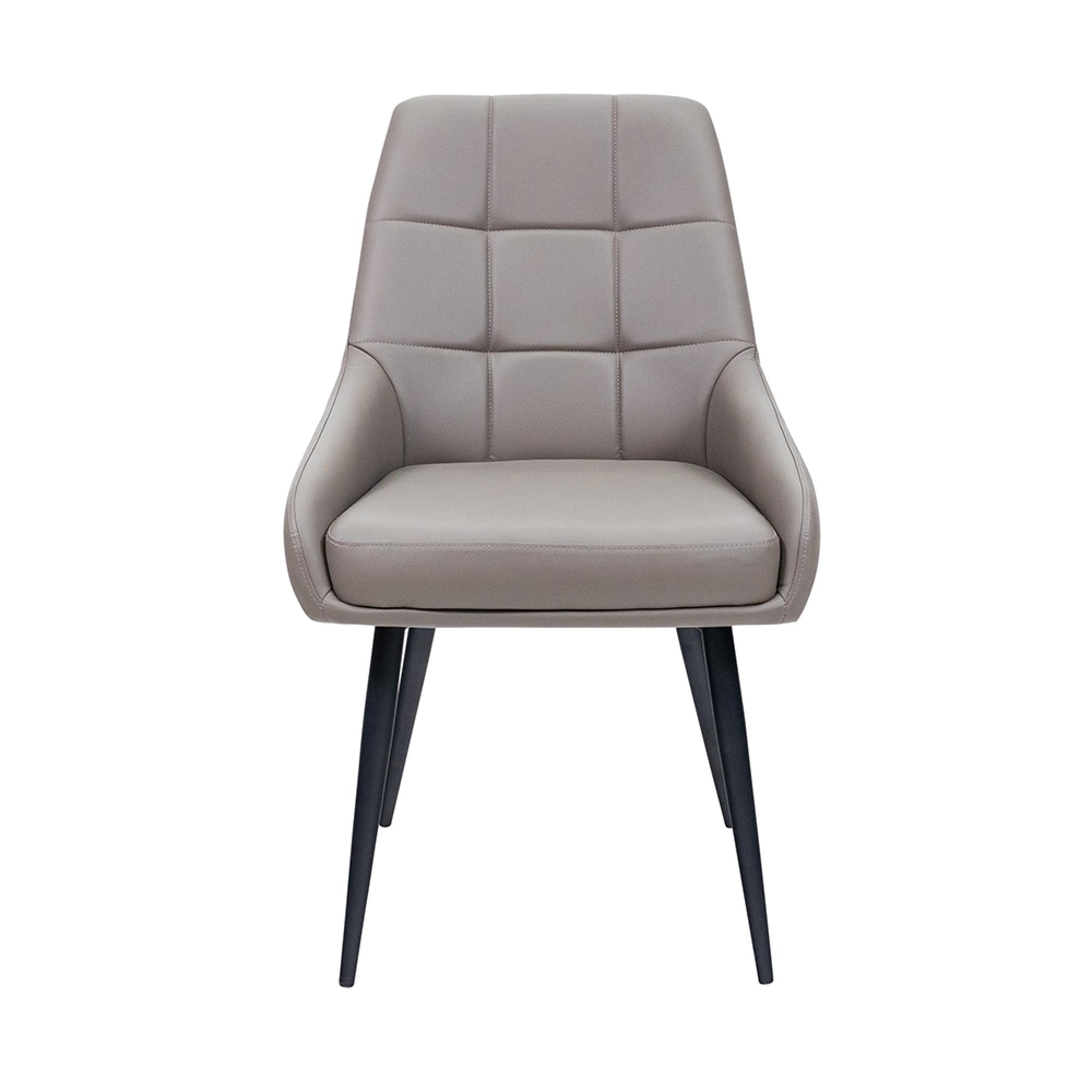 Ava Dining Chair - Set of 2 - Taupe Faux Leather