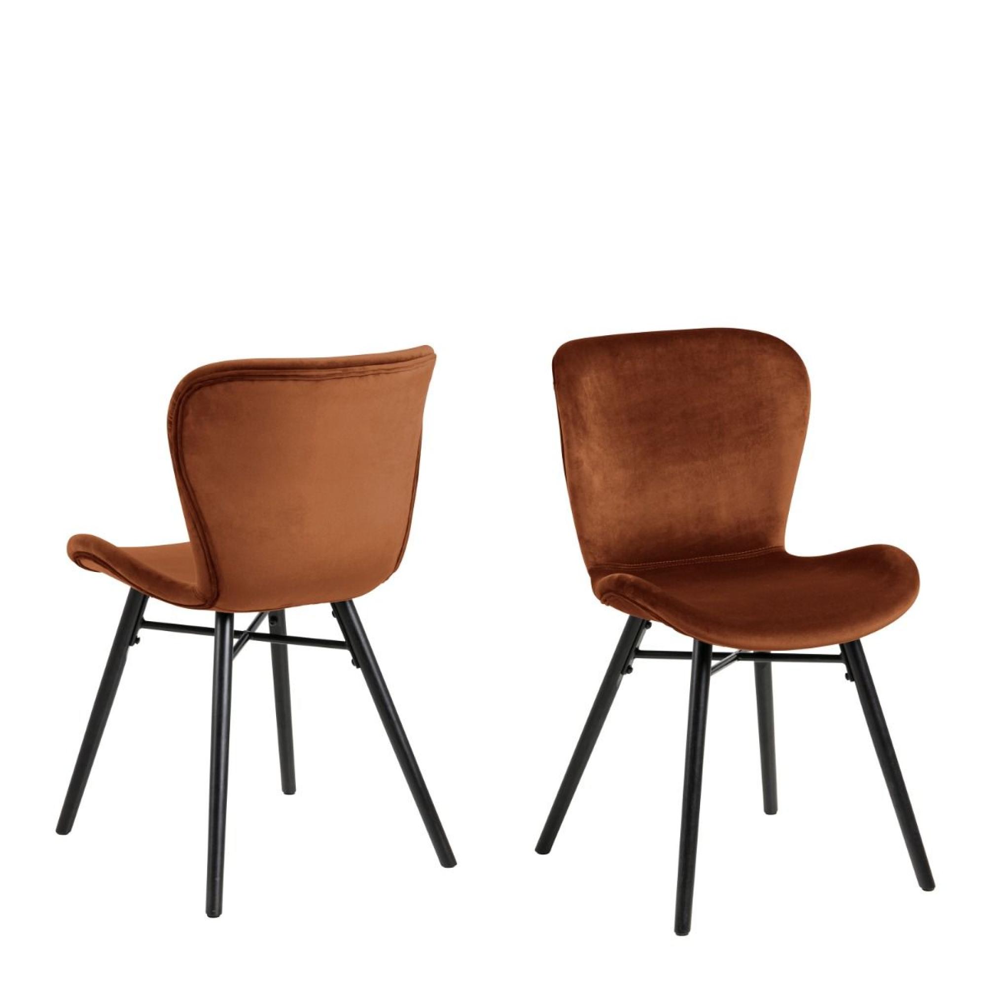 Batilda Dining Chair - Set of 2 - Copper Fabric
