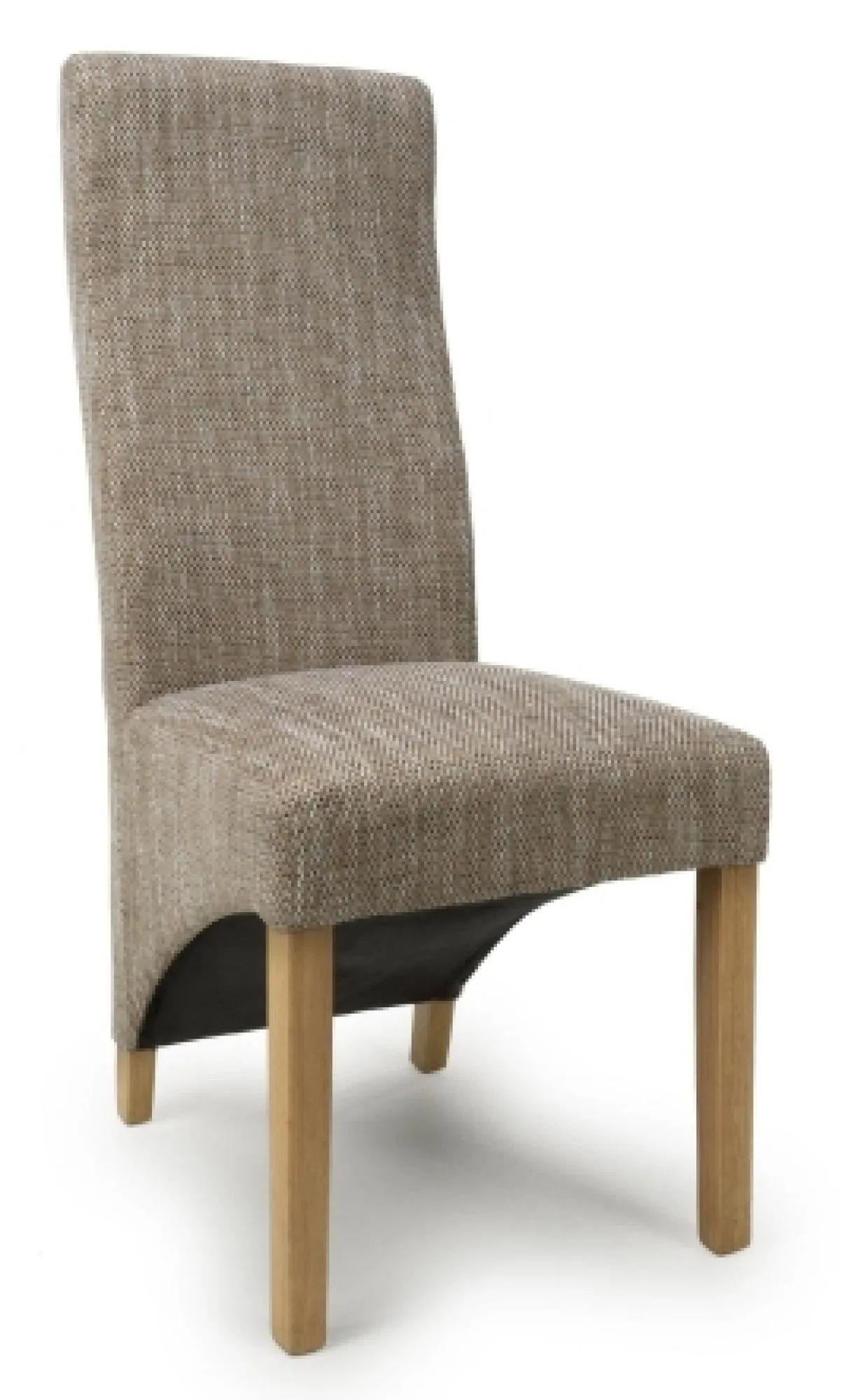 Baxter Dining Chair - Set of 2 - Wave Back - Tweed Oatmeal