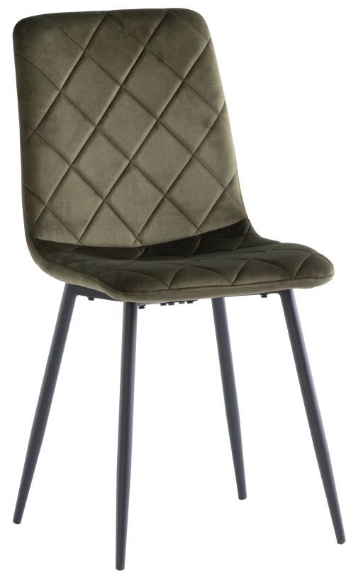 Bella Dining Chair - Set of 2 - Cross Stitched - Juniper Green Velvet