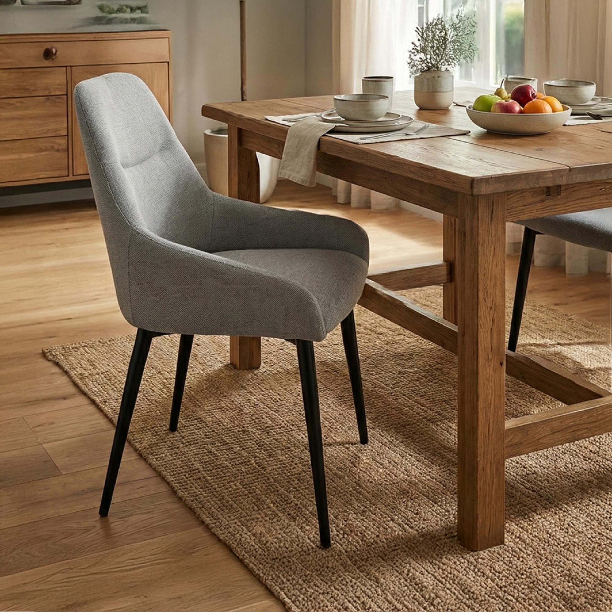 Claflin Dining Chair - Set of 2 - Grey Fabric