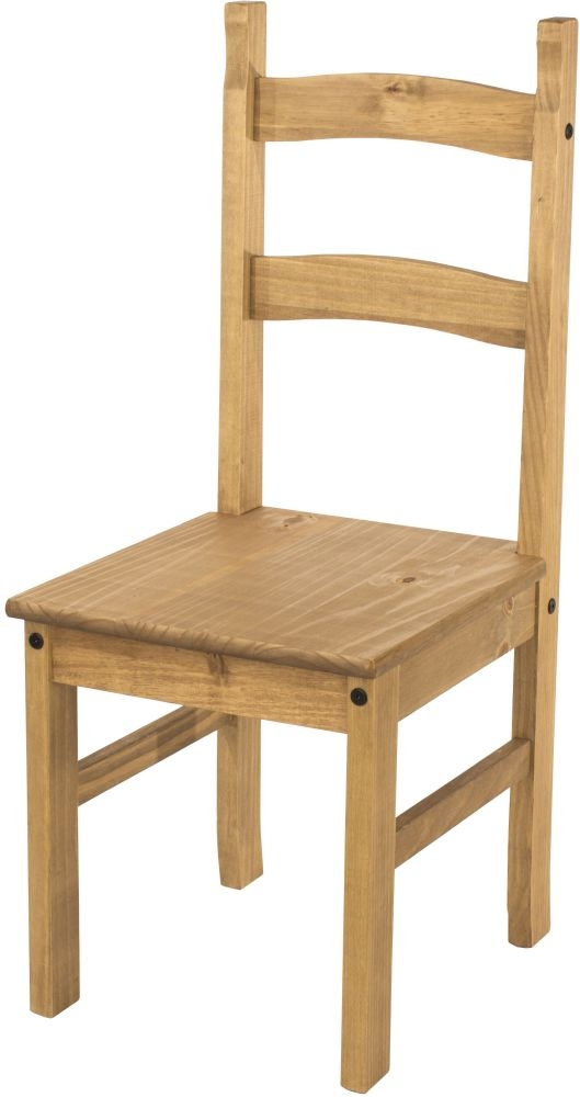Corona Dining Chair - Set of 2 - Ladder Back - Pine Mexican