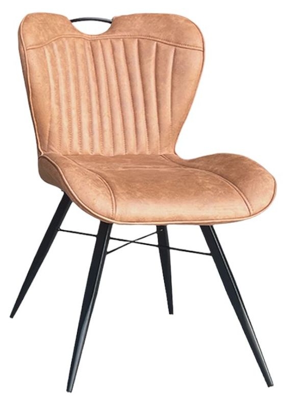 Kerela Dining Chairs - Set of 2 - Camel Faux Leather