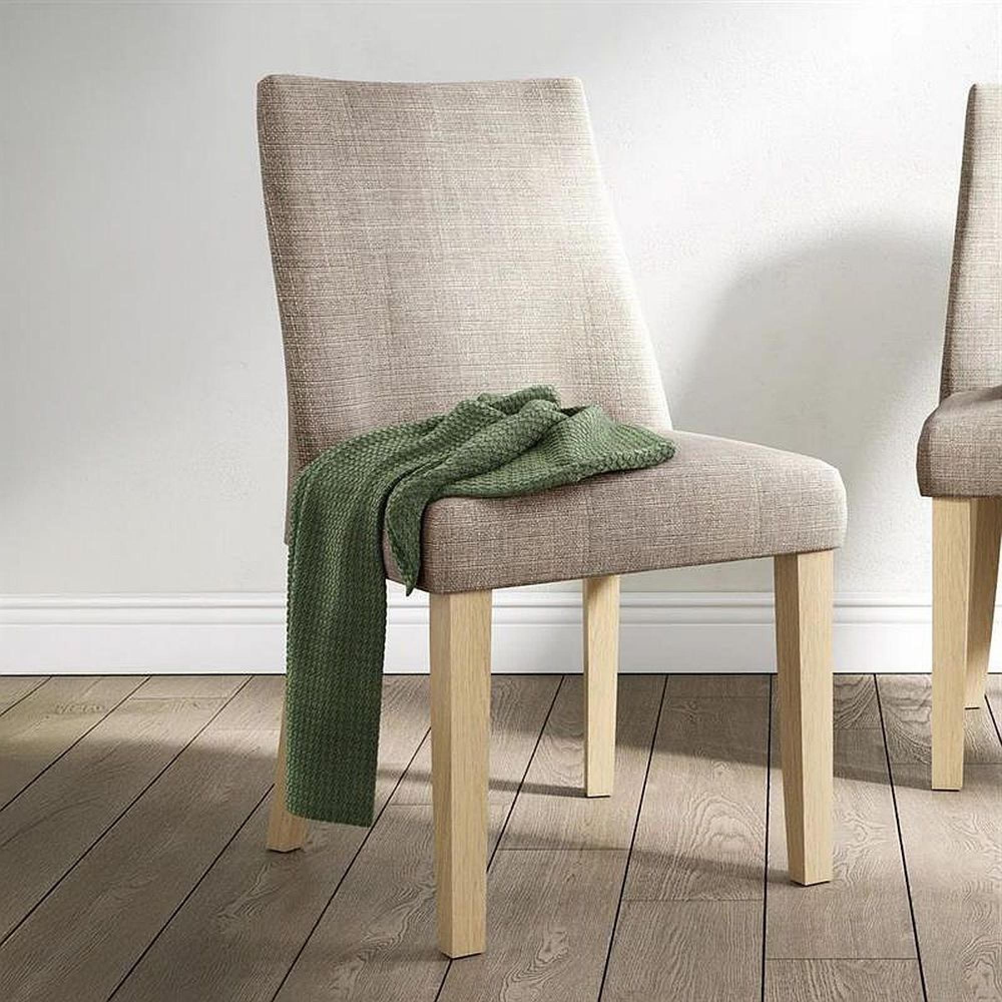 Luna Dining Chair - Set of 2 - Beige Fabric