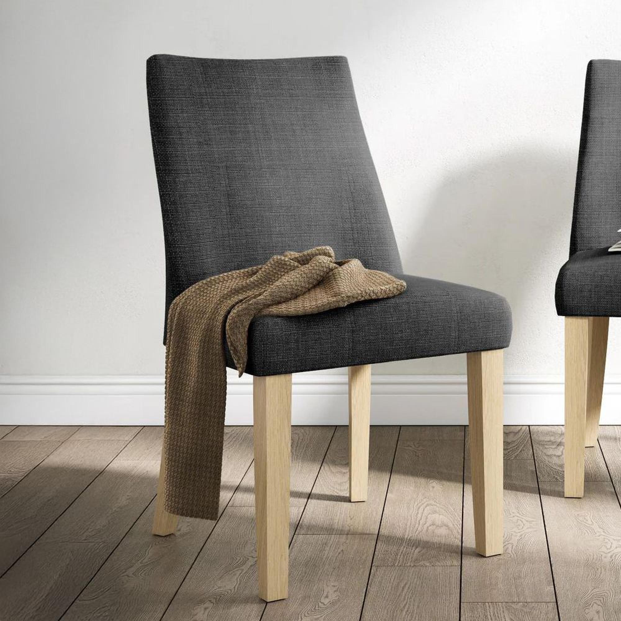 Luna Dining Chair - Set of 2 - Charcoal Fabric