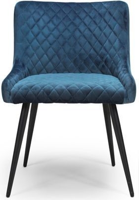 Malmo Dining Chair - Set of 2 - Blue Fabric